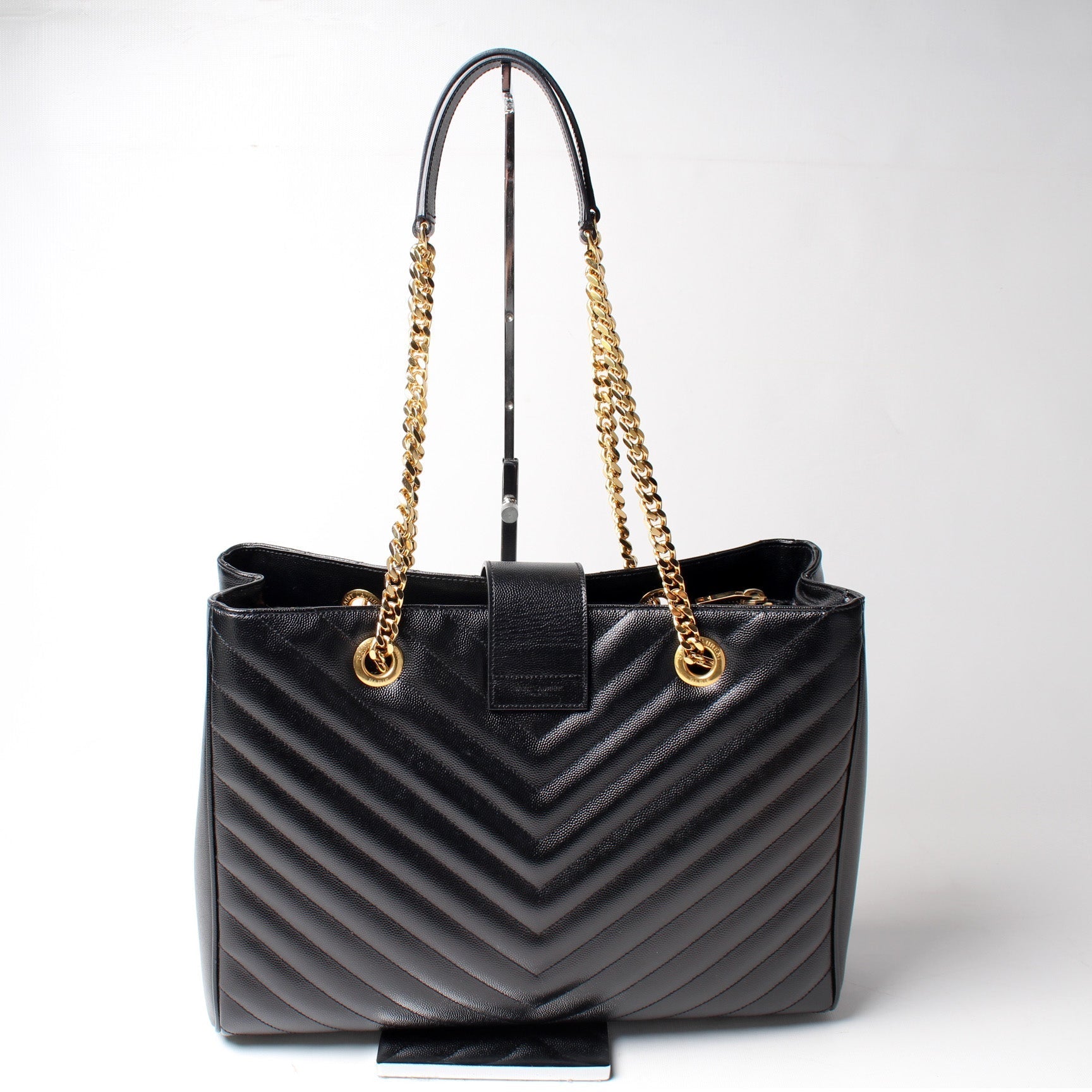 YSL Saint Laurent Grain De Poudre Shopping Tote Bag