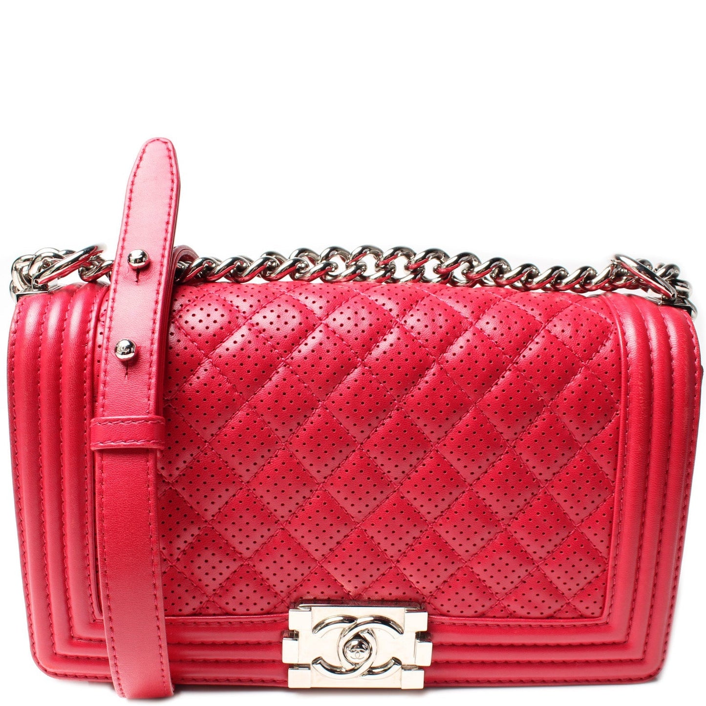 Chanel Boy Flap Old Perforated Calfskin 19M Handbag