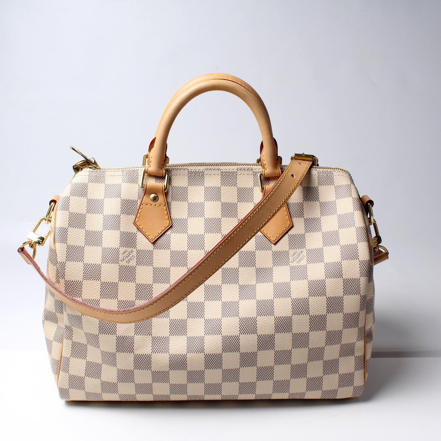 Louis Vuitton Speedy 30 Bandouliere Azur Damier Handbag Azur 11