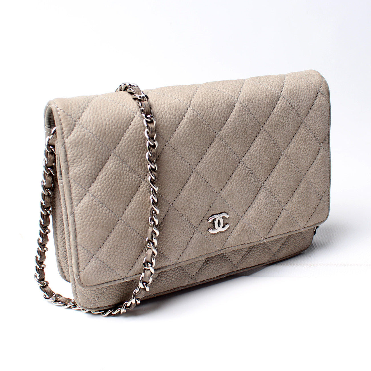 Chanel WOC Classic Quilted Matte Caviar Clutch Bag