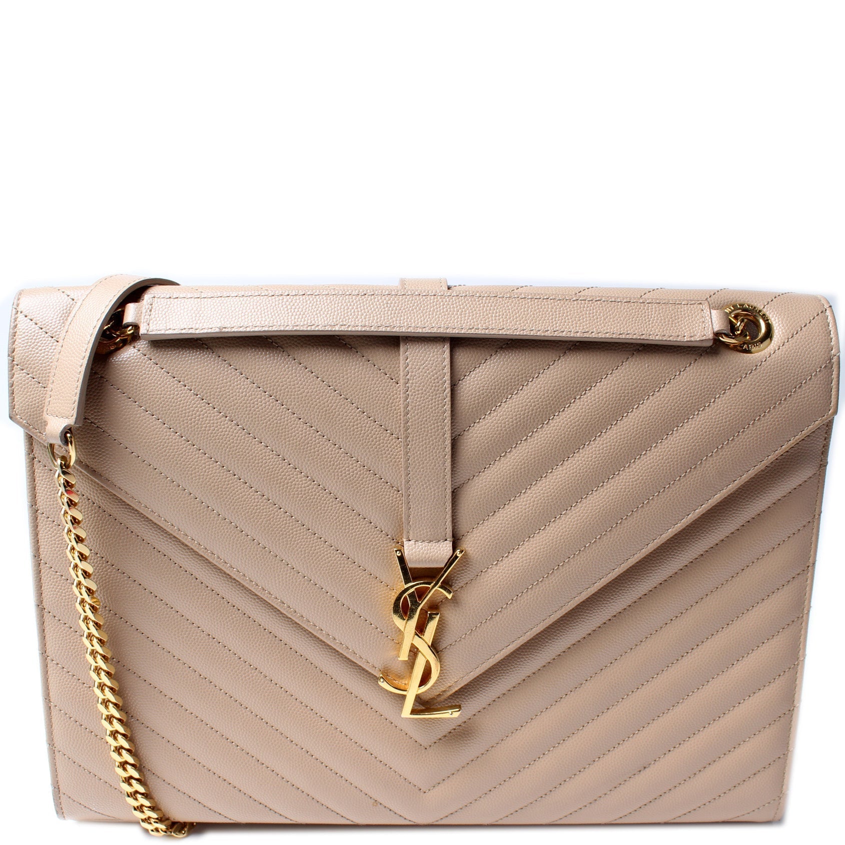 YSL Saint Laurent Envelope Chevron Bag Large Travel Bag 2