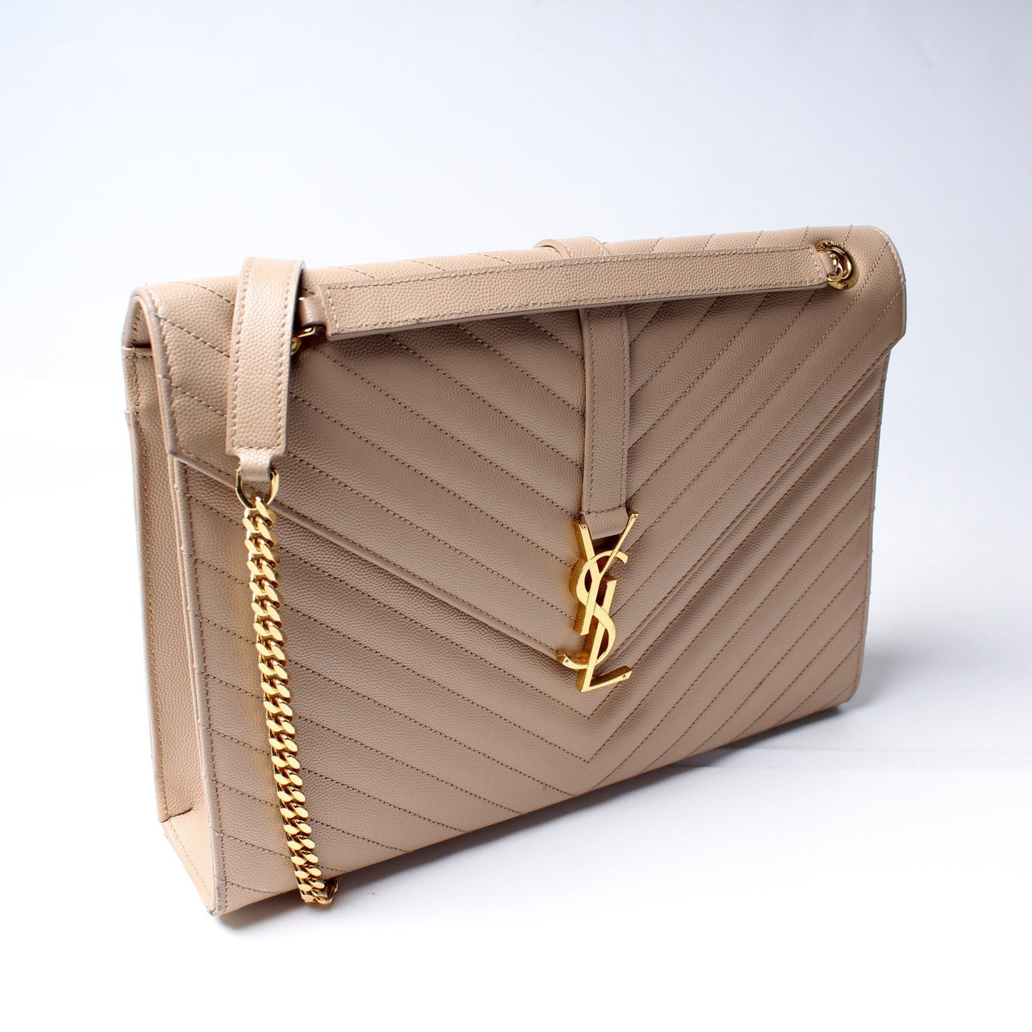 YSL Saint Laurent Envelope Chevron Bag Large Travel Bag 2