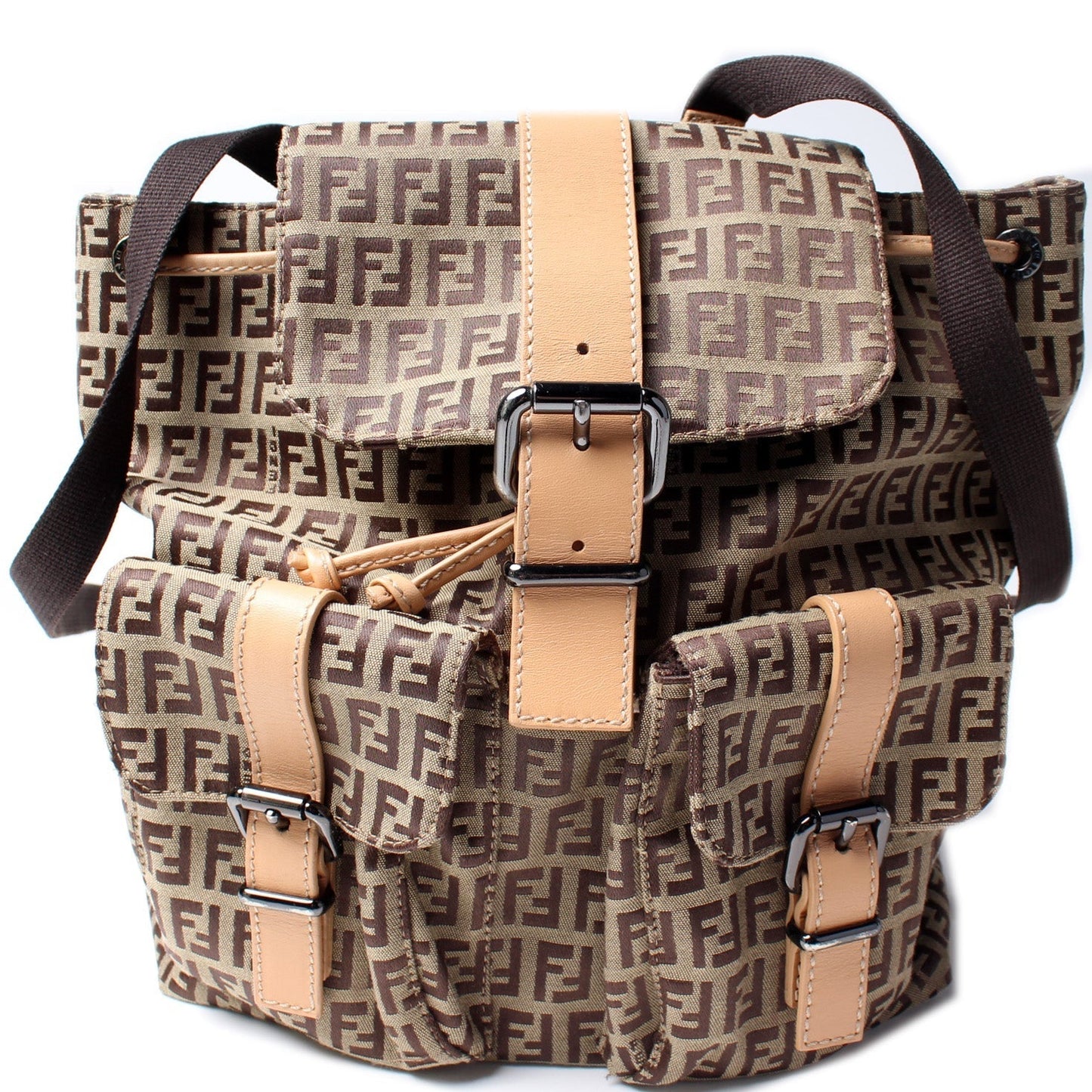 Fendi 8Bz007 Zucchino Backpack Bag Small