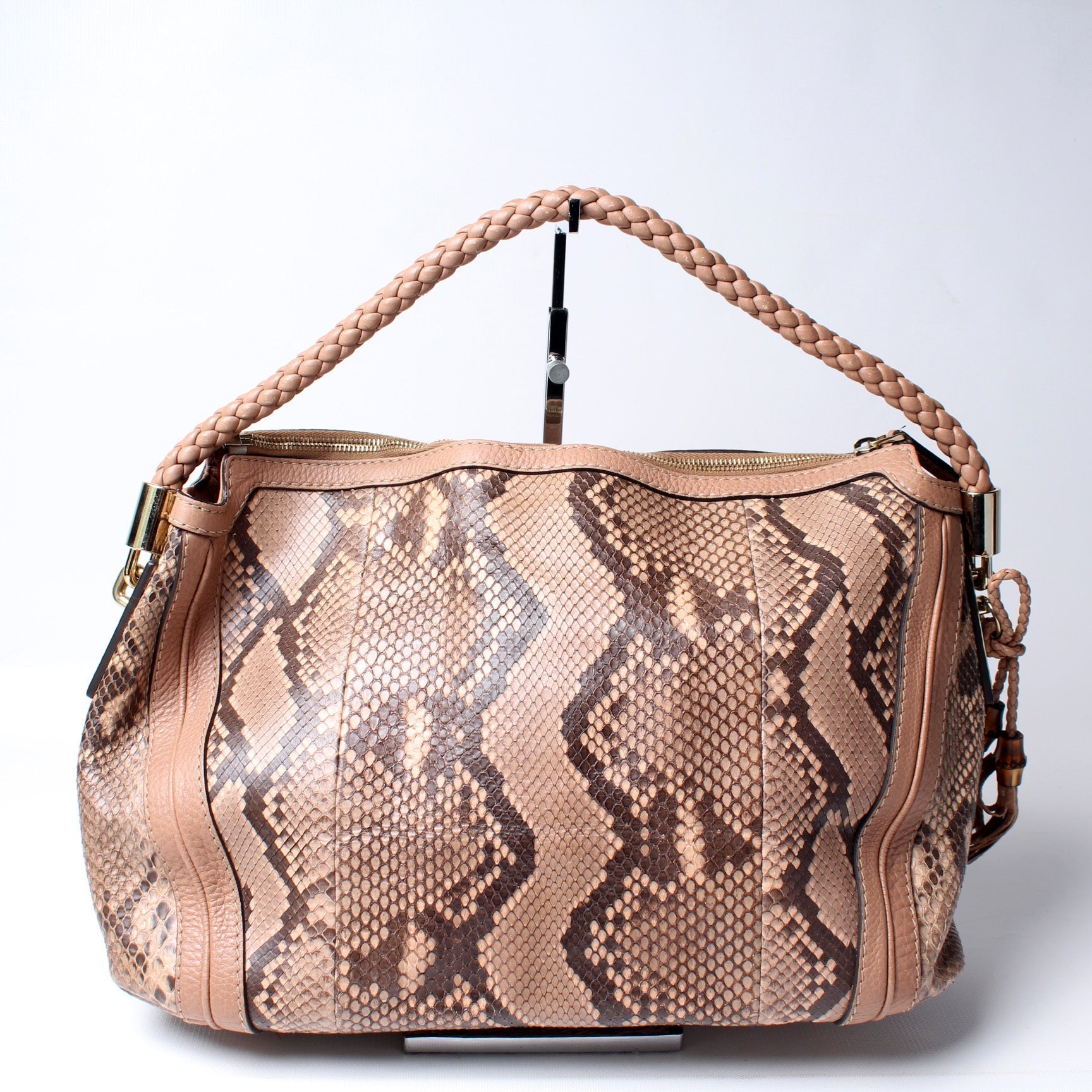 Gucci Bella Zip Top Snake Travel Bag