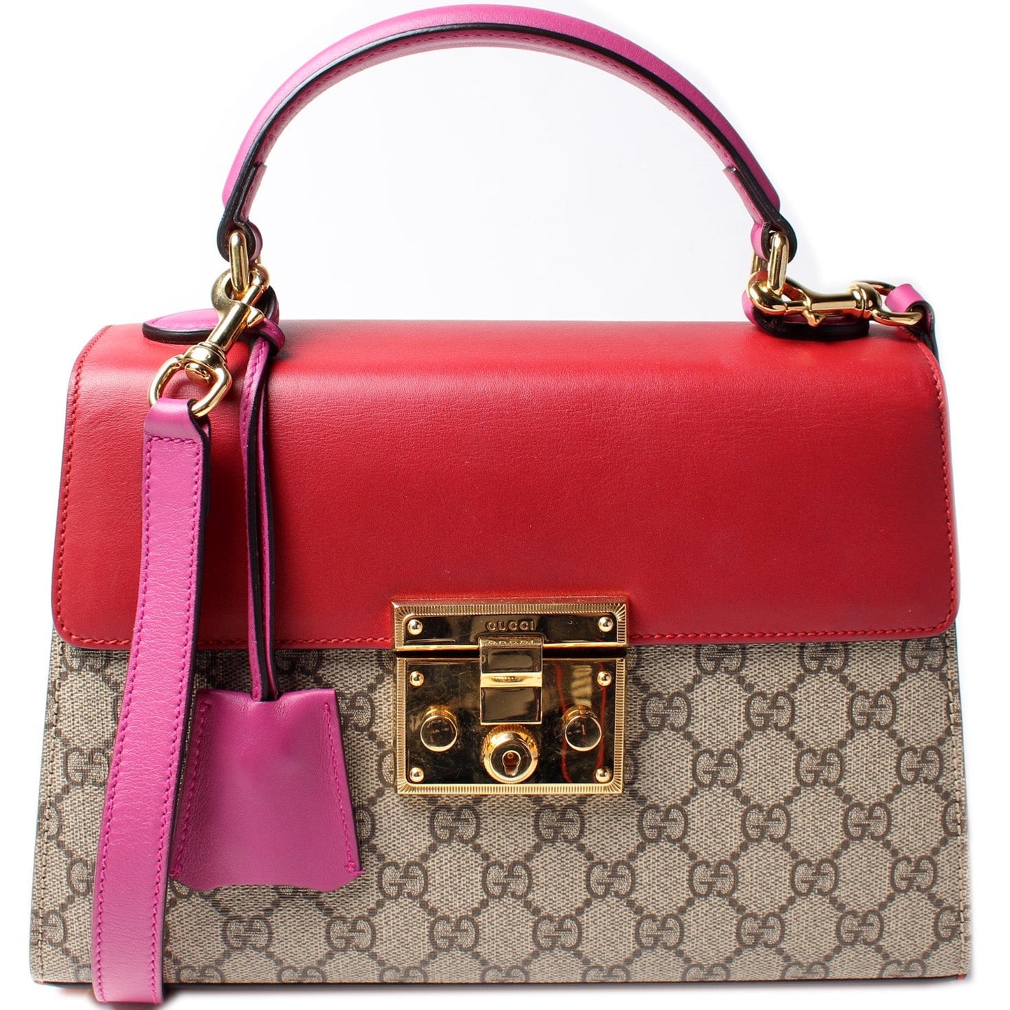 Gucci Padlock GG Supreme Small Top Handle Travel Bag