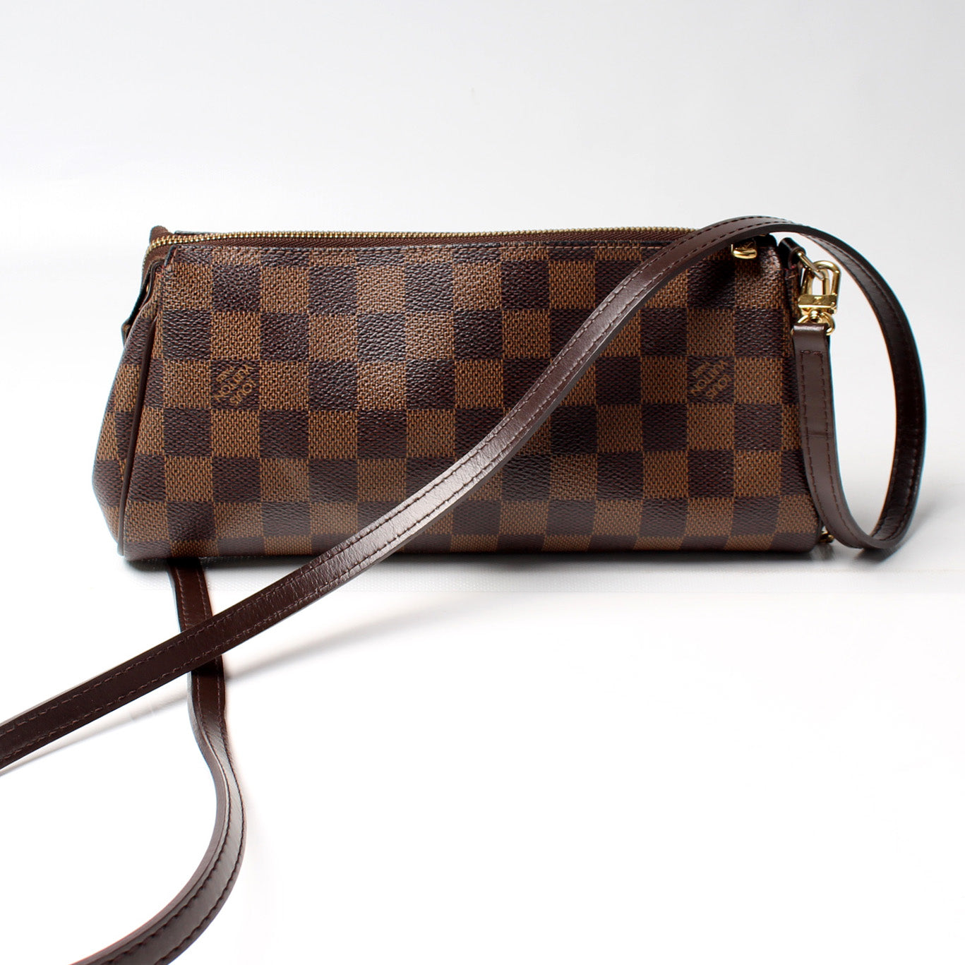 Louis Vuitton Eva Ebene Damier Clutch Bag Ebene 21
