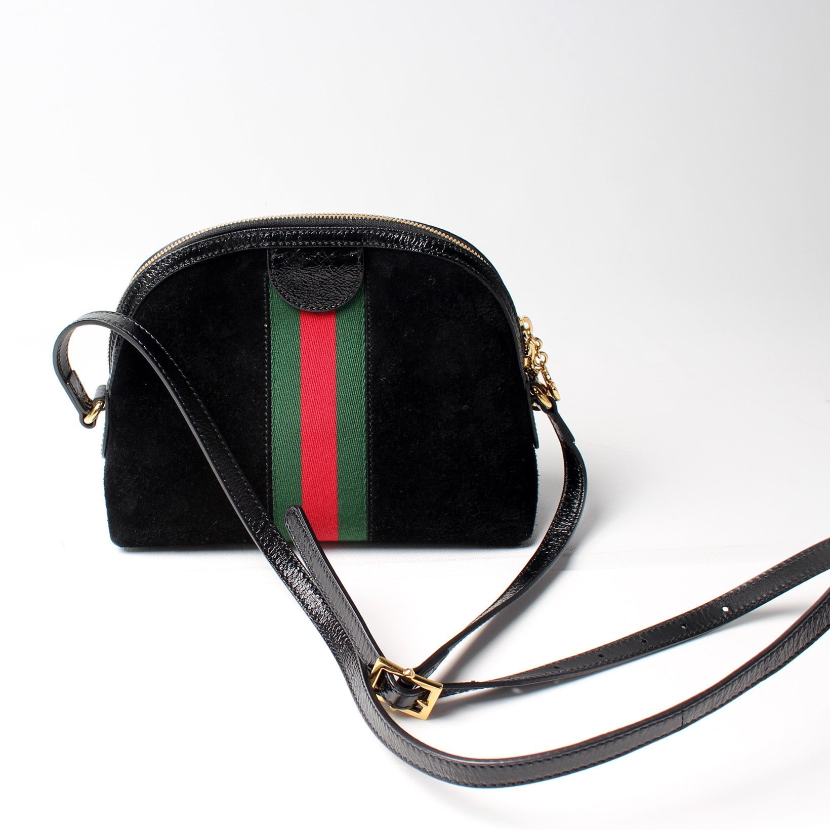 Gucci Ophidia GG Suede Small Crossbody Bag