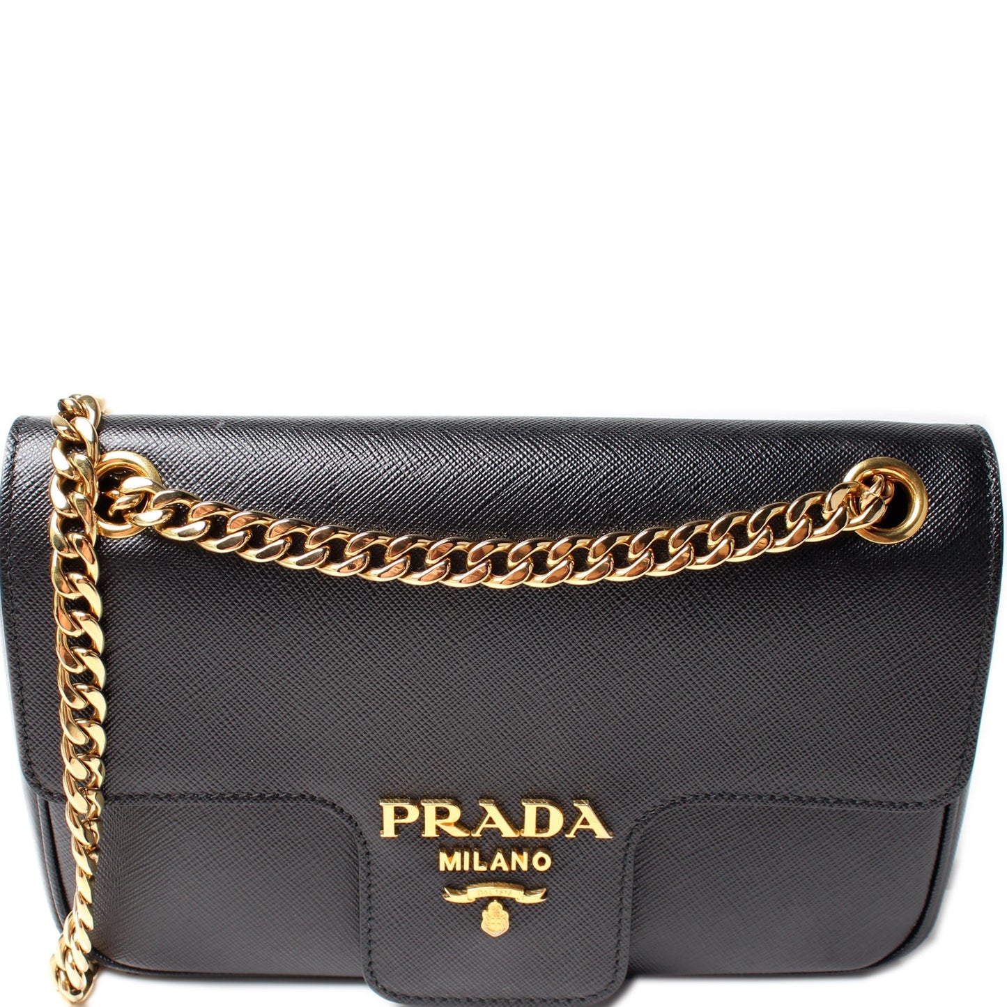 Prada Saffiano Bag Flap Travel Bag