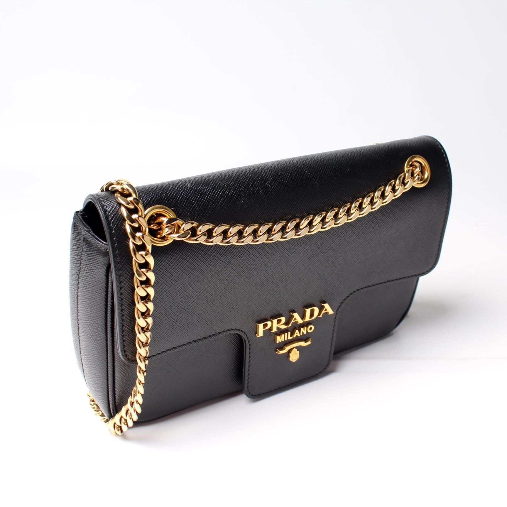 Prada Saffiano Bag Flap Travel Bag