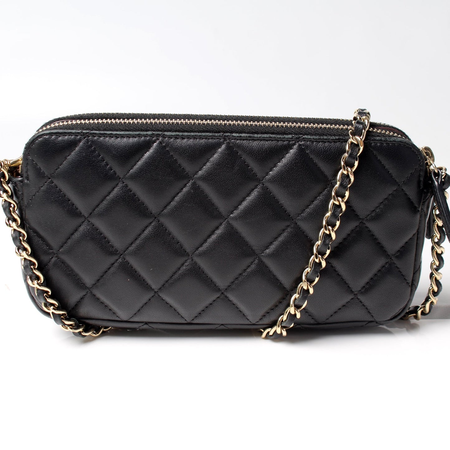 Chanel WOC CC Double Zip Clutch Bag Zip 2