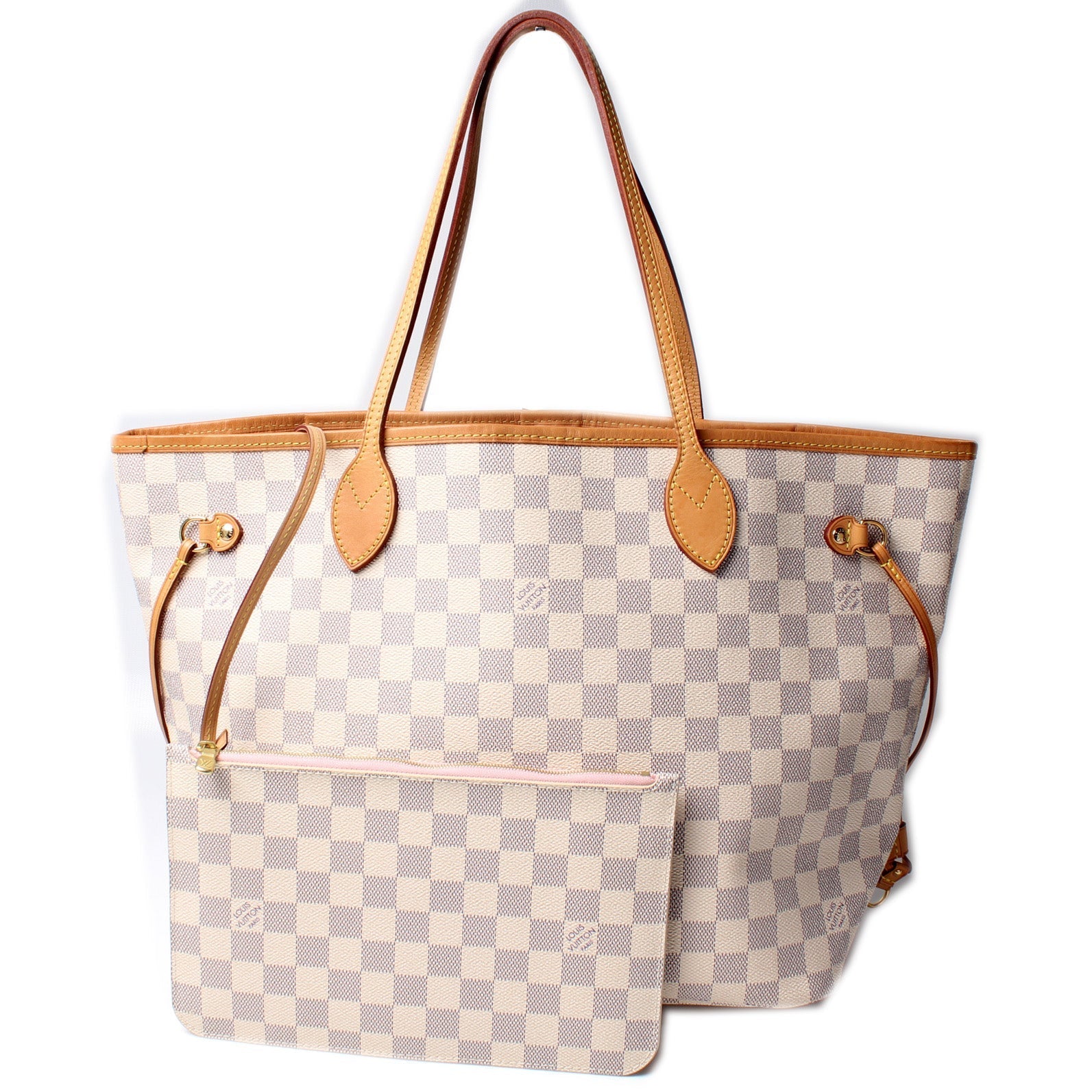 Louis Vuitton Neverfull MM W Azur Damier Wallet Case Azur 8