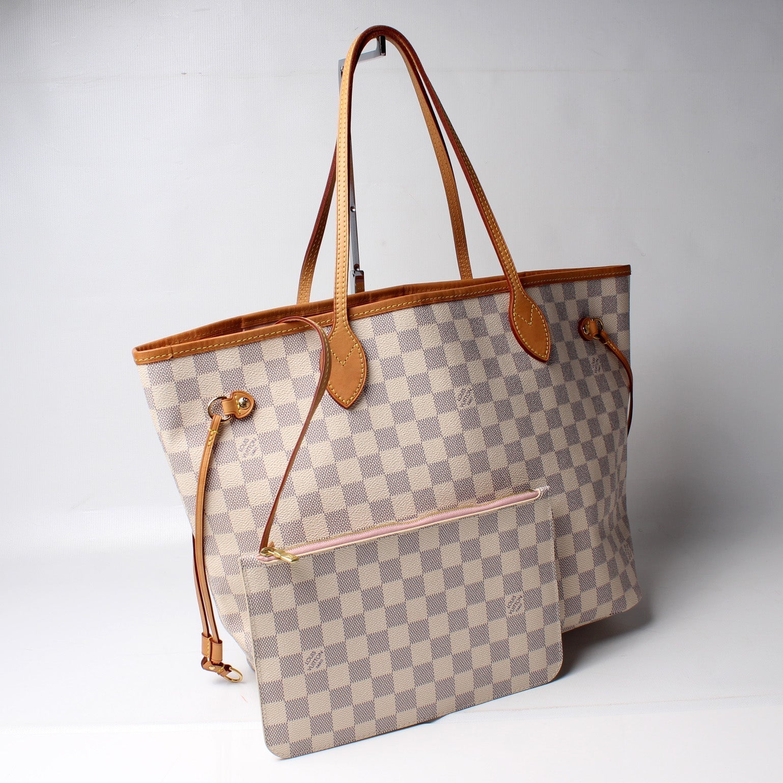 Louis Vuitton Neverfull MM W Azur Damier Wallet Case Azur 8
