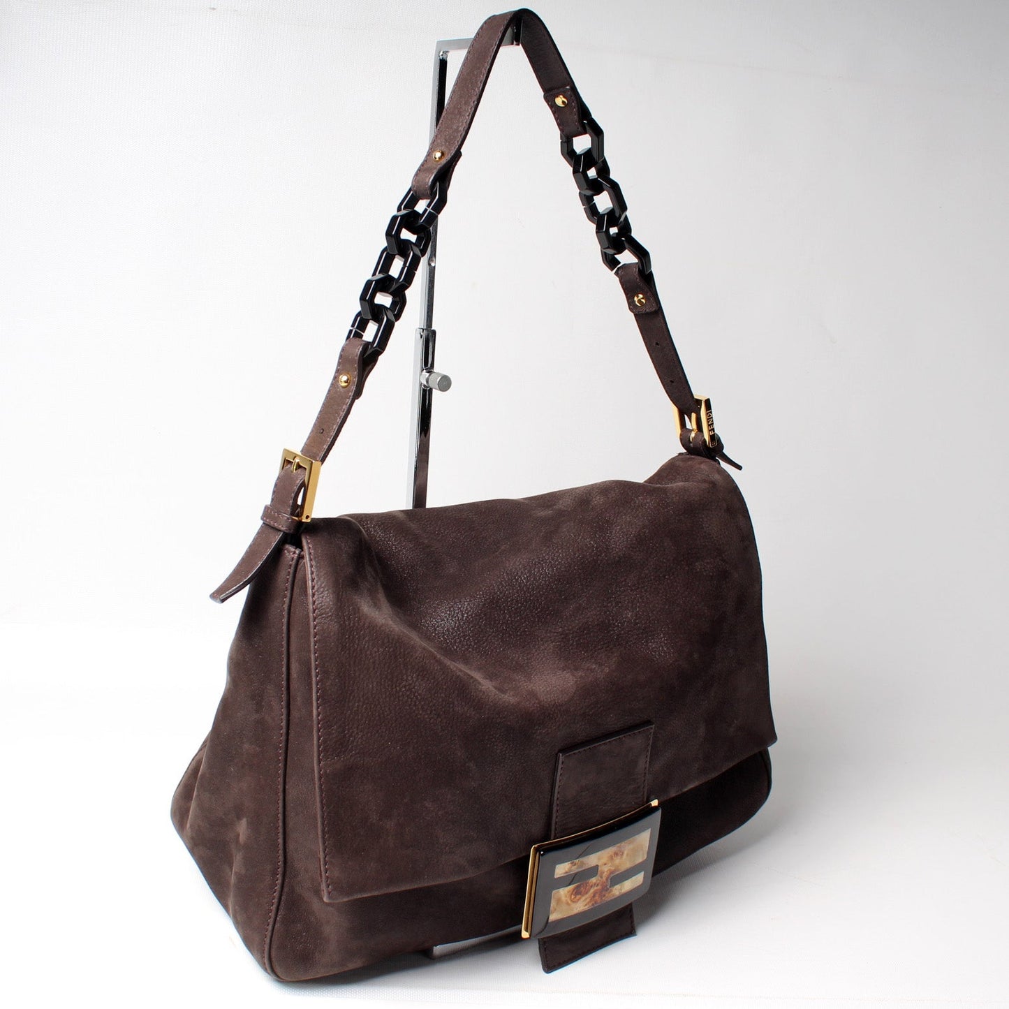 Fendi 8Br638 Forever Mama Laminated Bag Leather Travel Bag