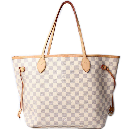 Louis Vuitton Neverfull MM Azur Damier Tote Bag Azur 67