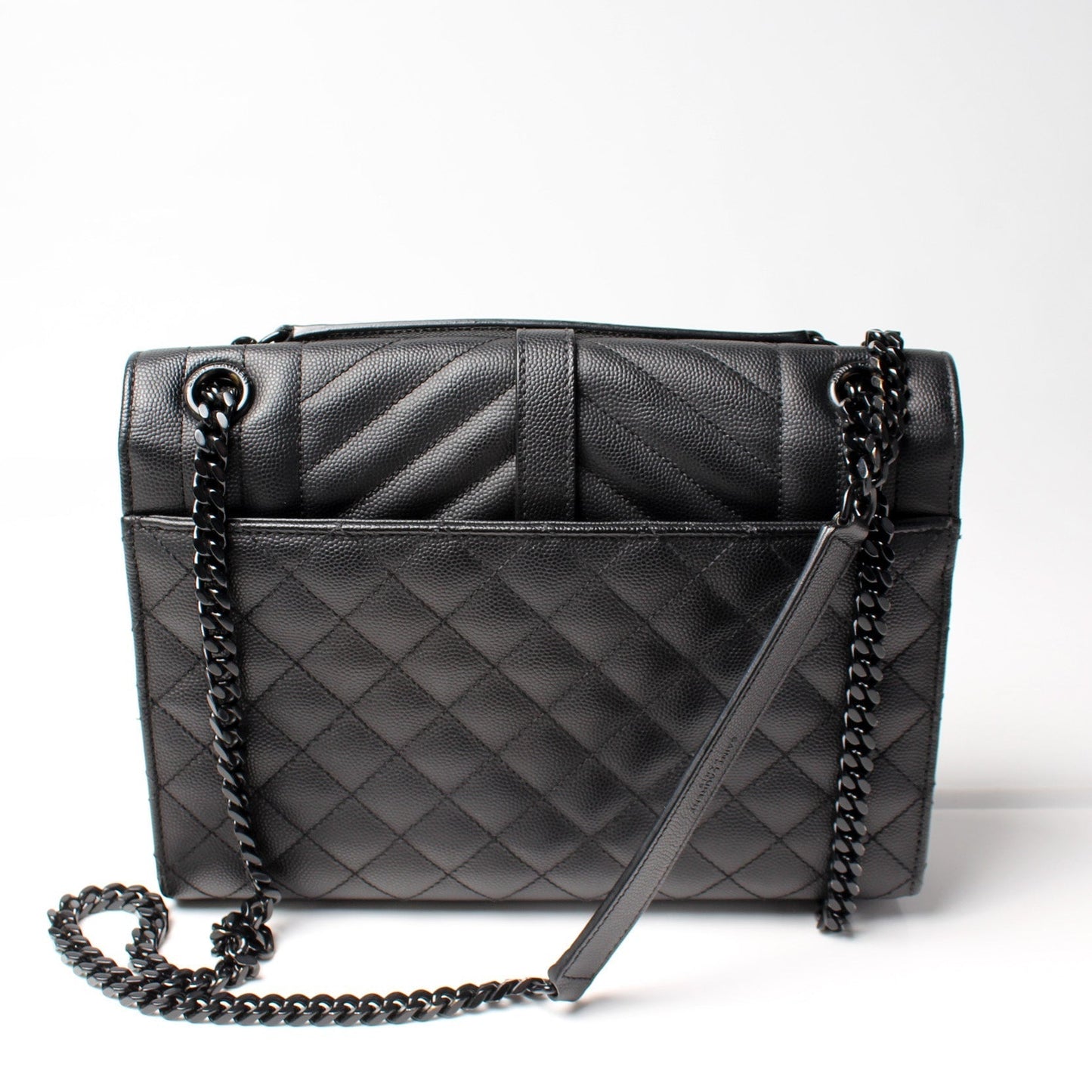 YSL Saint Laurent Grain De Triquilt Satchel Bag Monogram Medium Triquilt Medium Satchel