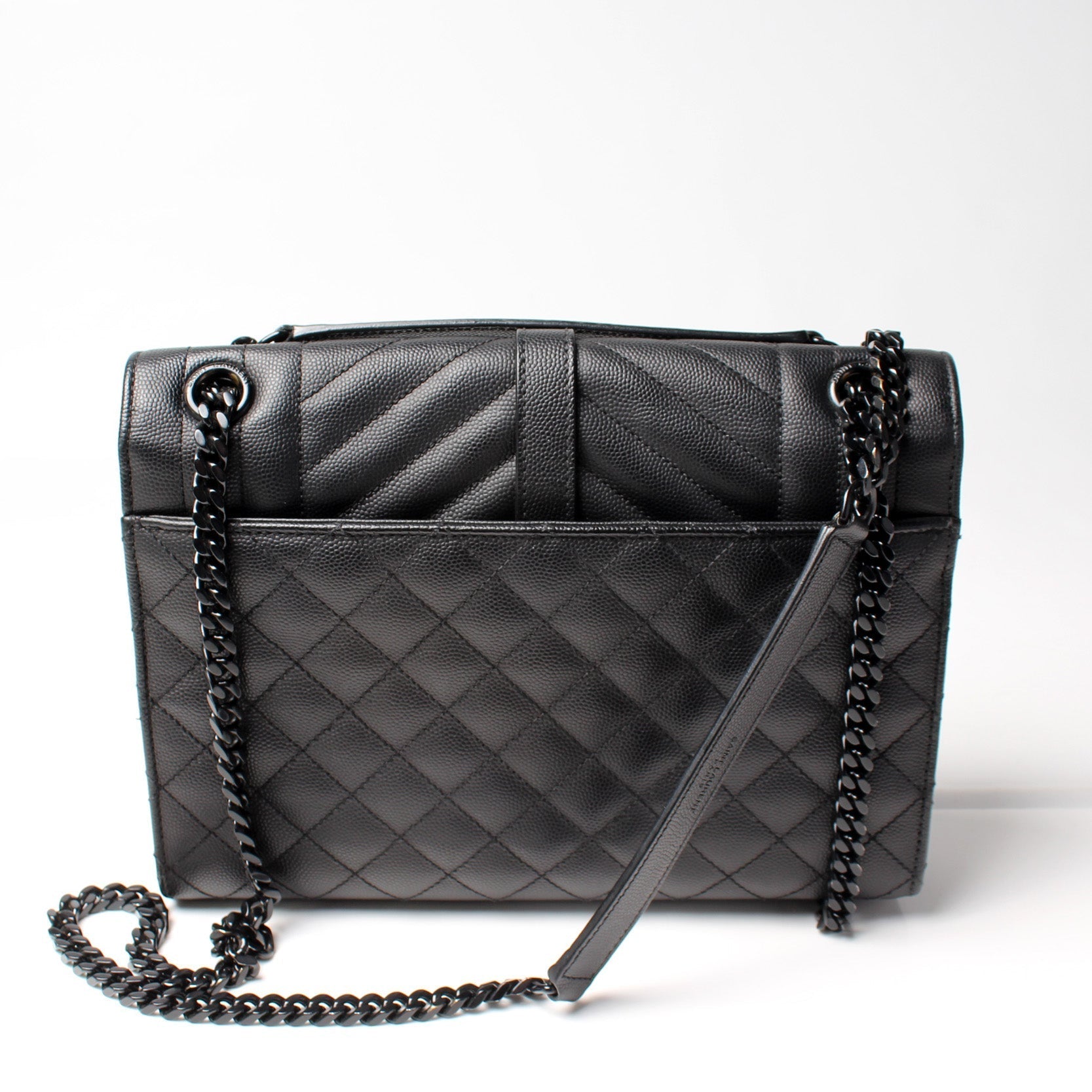 YSL Saint Laurent Grain De Triquilt Satchel Bag Monogram Medium Triquilt Medium Satchel