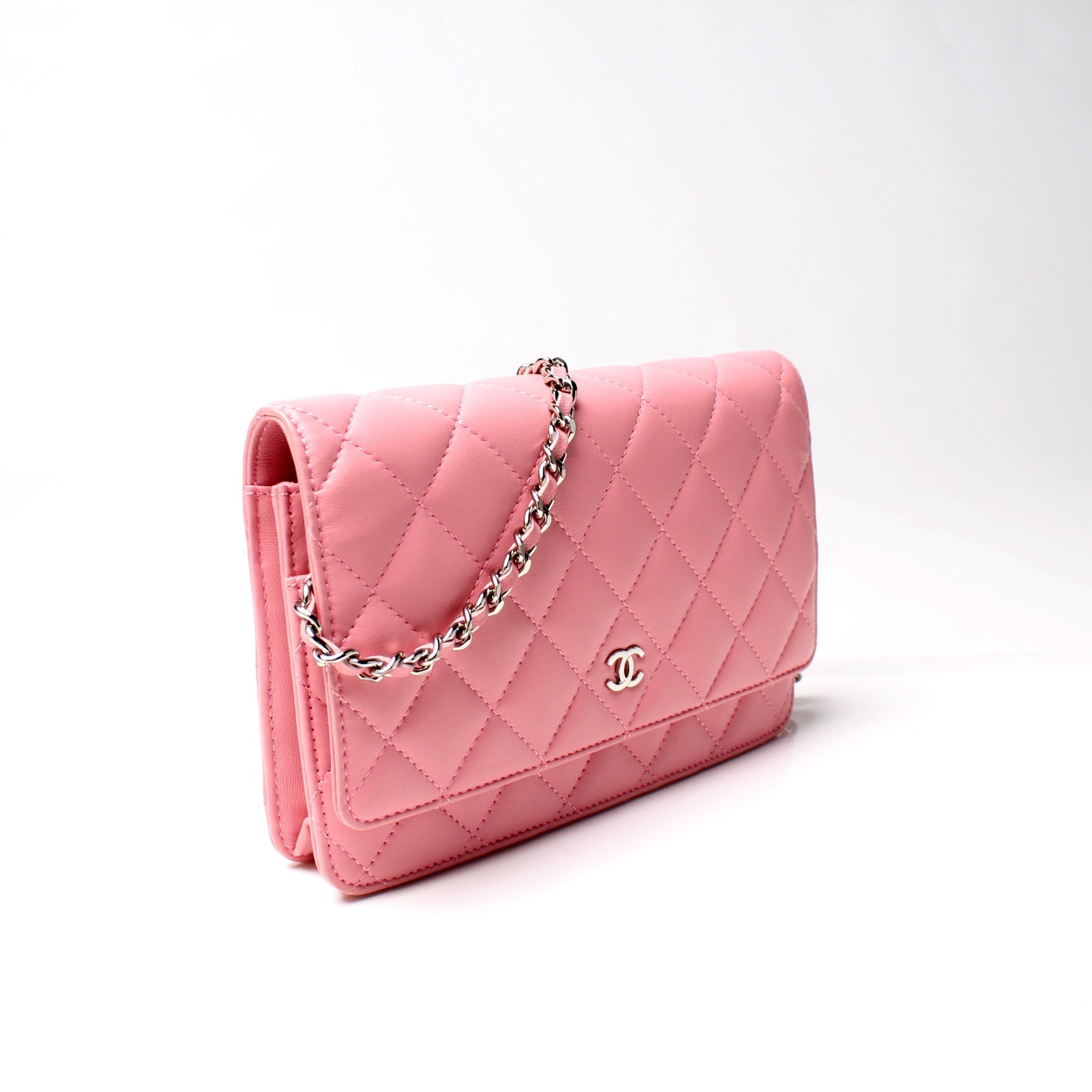 Chanel WOC Classic Quilted Lambskin Clutch Bag Lambskin 6
