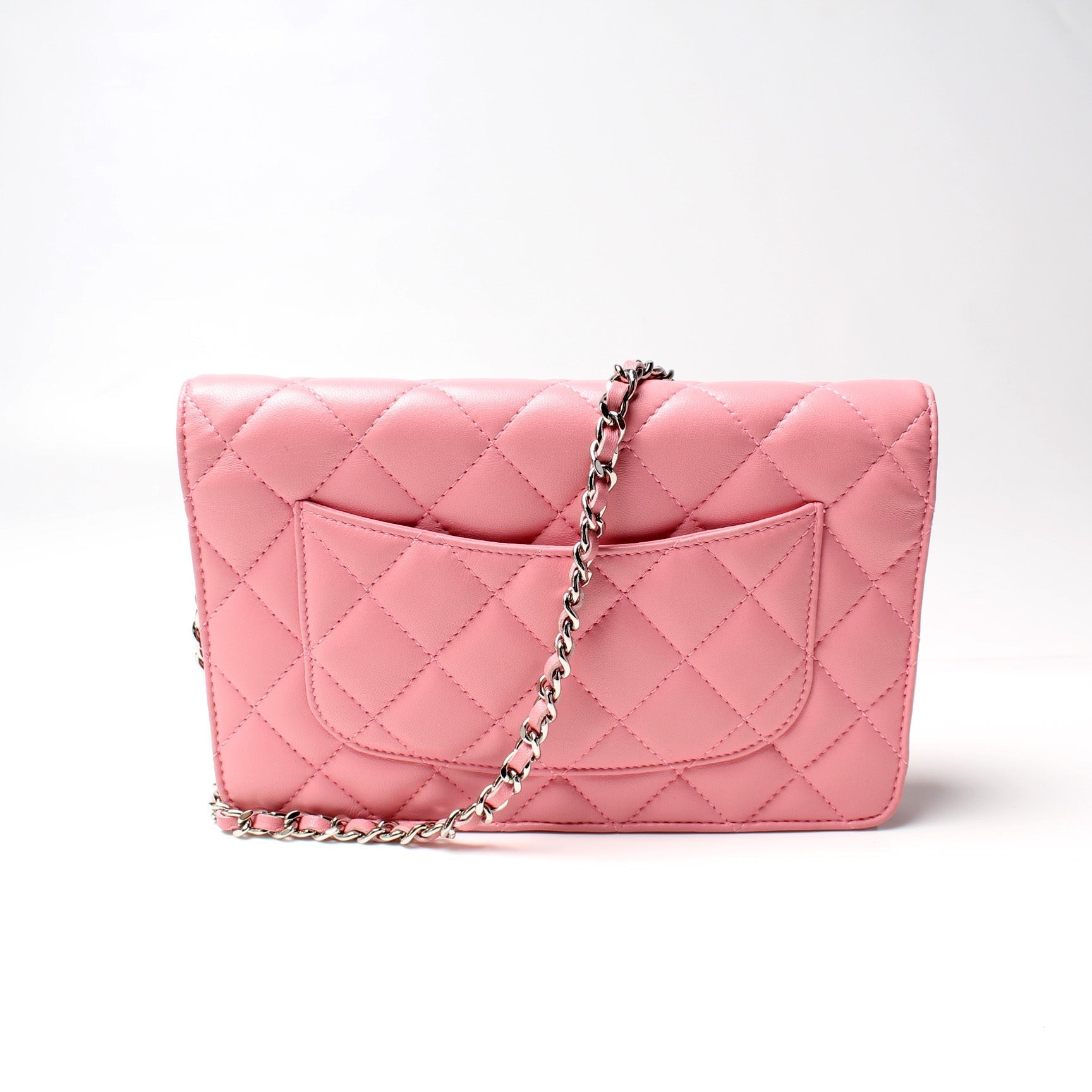 Chanel WOC Classic Quilted Lambskin Clutch Bag Lambskin 6