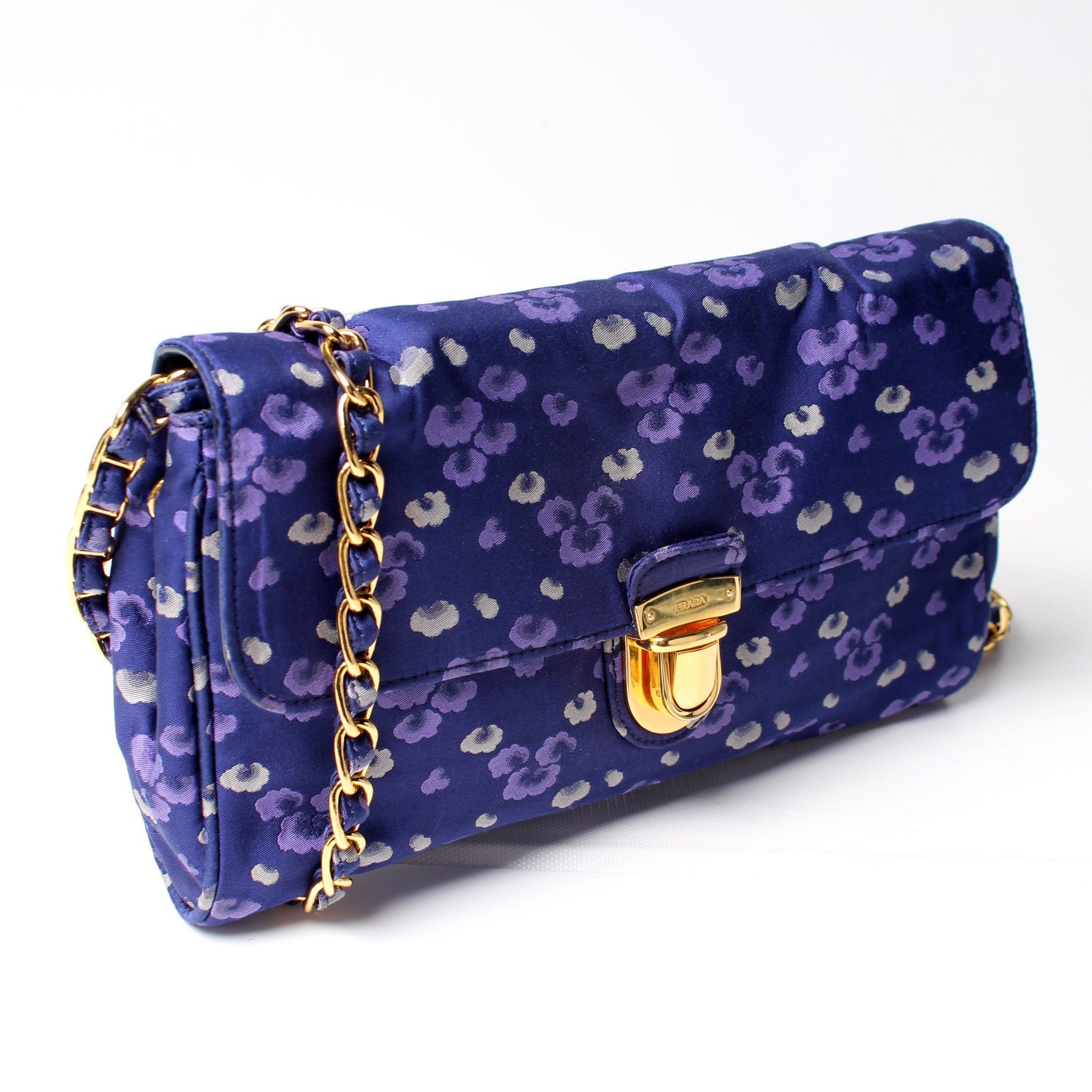 Prada Jacquard Crossbody Clutch Bag Nylon Crossbody Bag