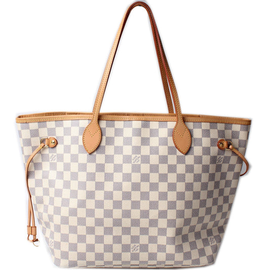Louis Vuitton Neverfull MM Azur Damier Tote Bag Azur 72
