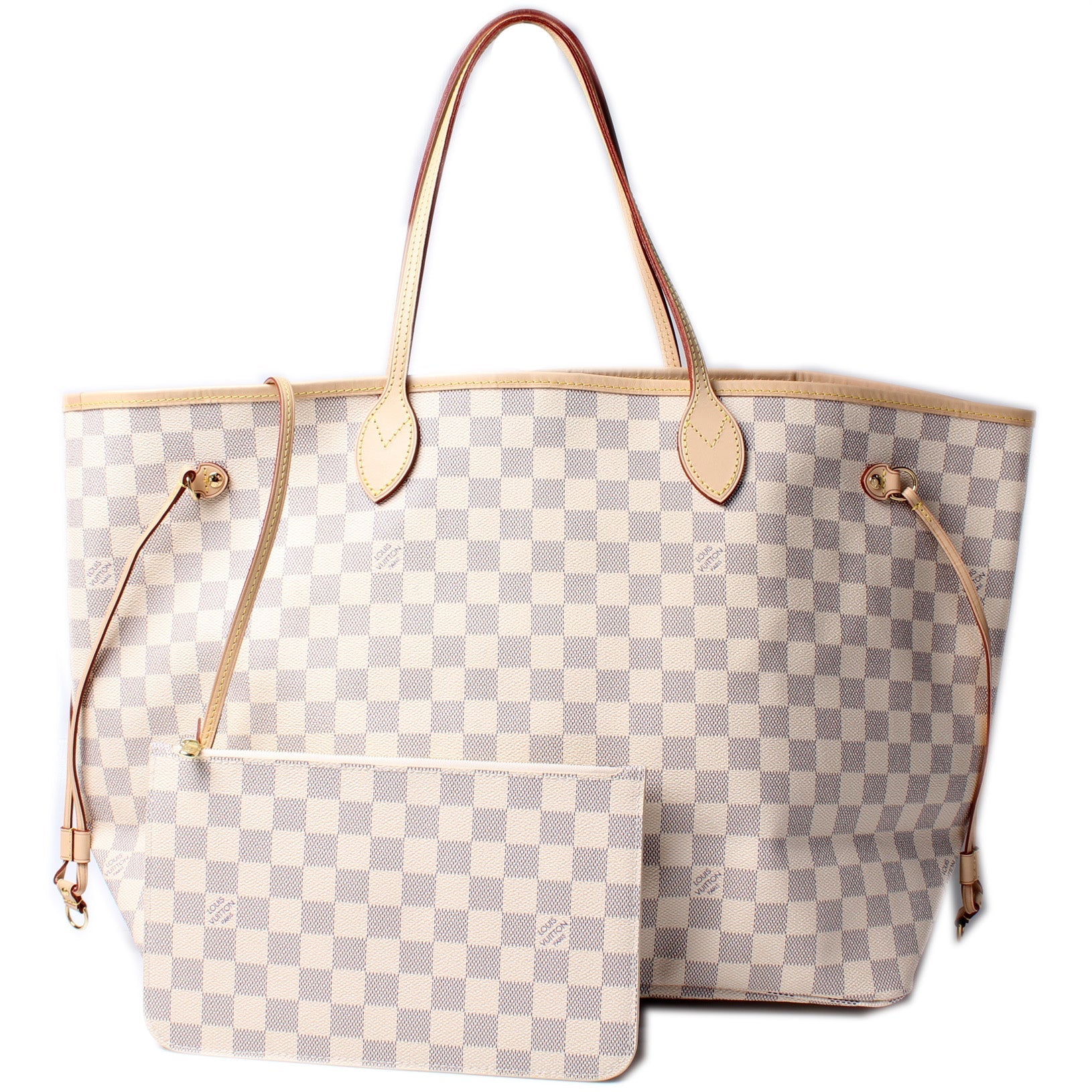 Louis Vuitton Neverfull W GM Azur Damier Wallet Case Azur 1