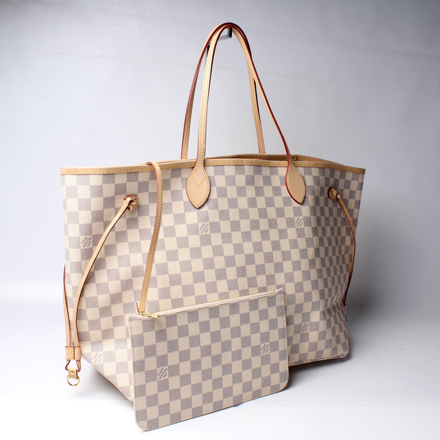 Louis Vuitton Neverfull W GM Azur Damier Wallet Case Azur 1