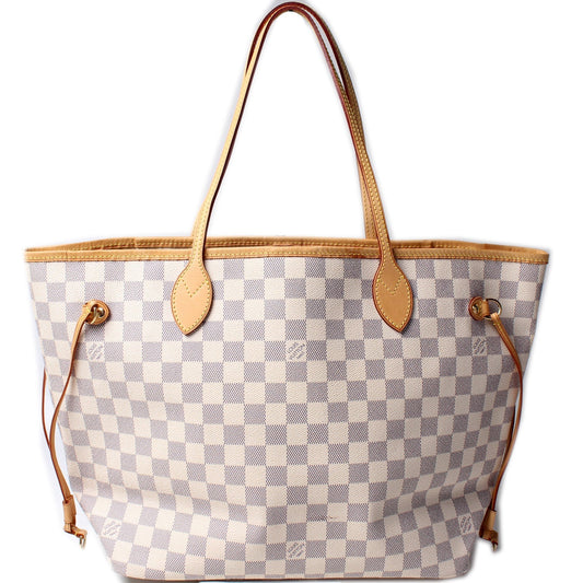 Louis Vuitton Neverfull MM Azur Damier Tote Bag Azur 73