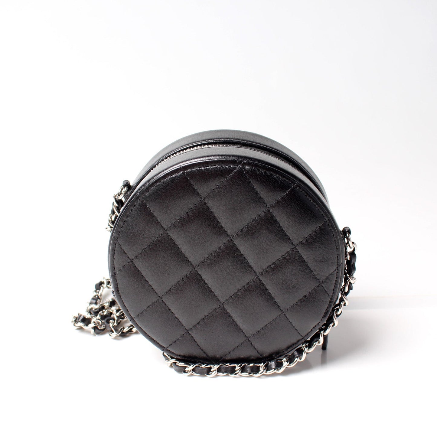 Chanel Round Lambskin 30M Clutch Bag