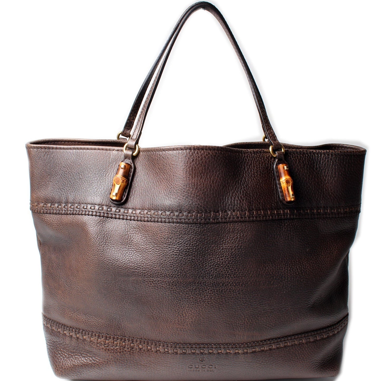 Gucci Bamboo Leather Tote Bag