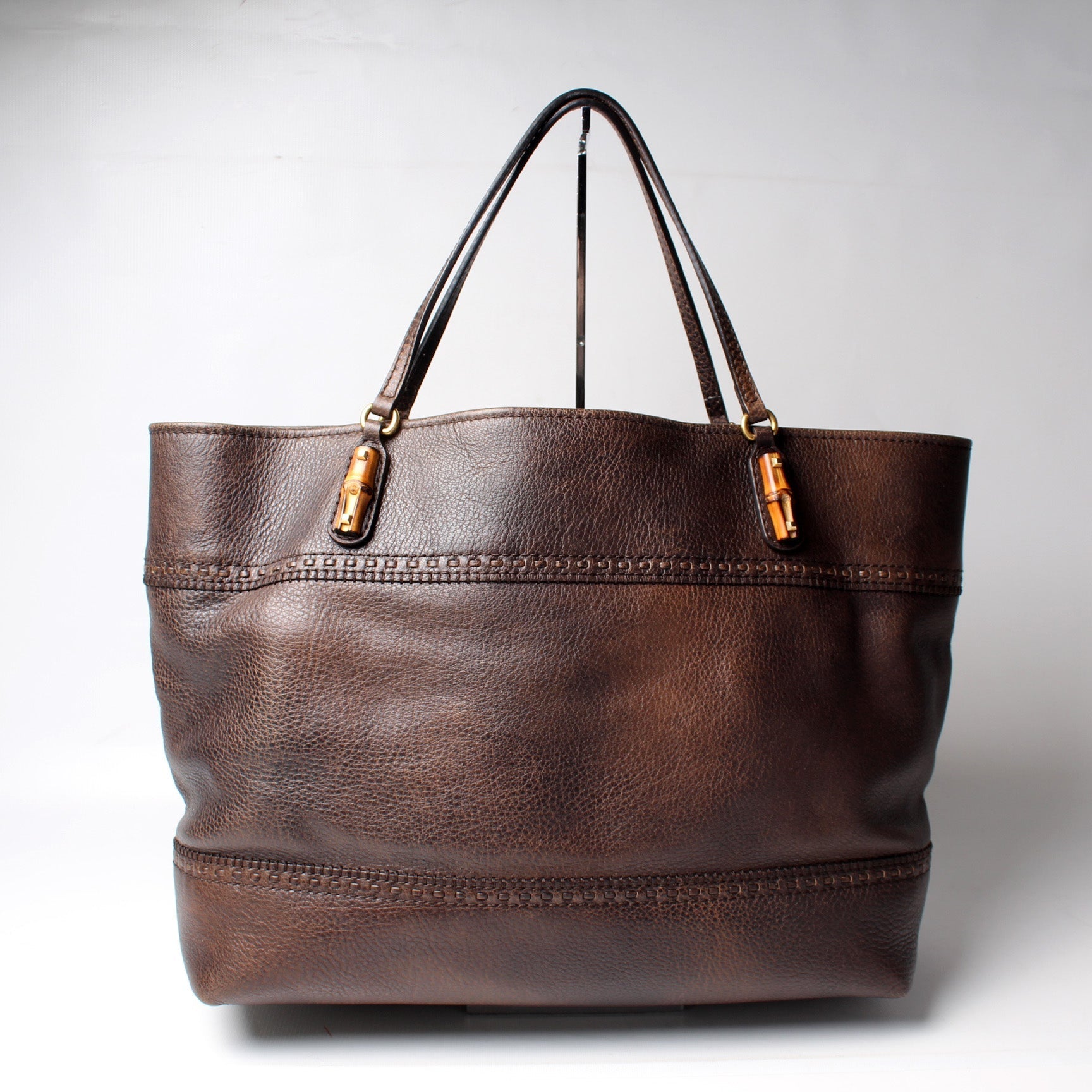 Gucci Bamboo Leather Tote Bag