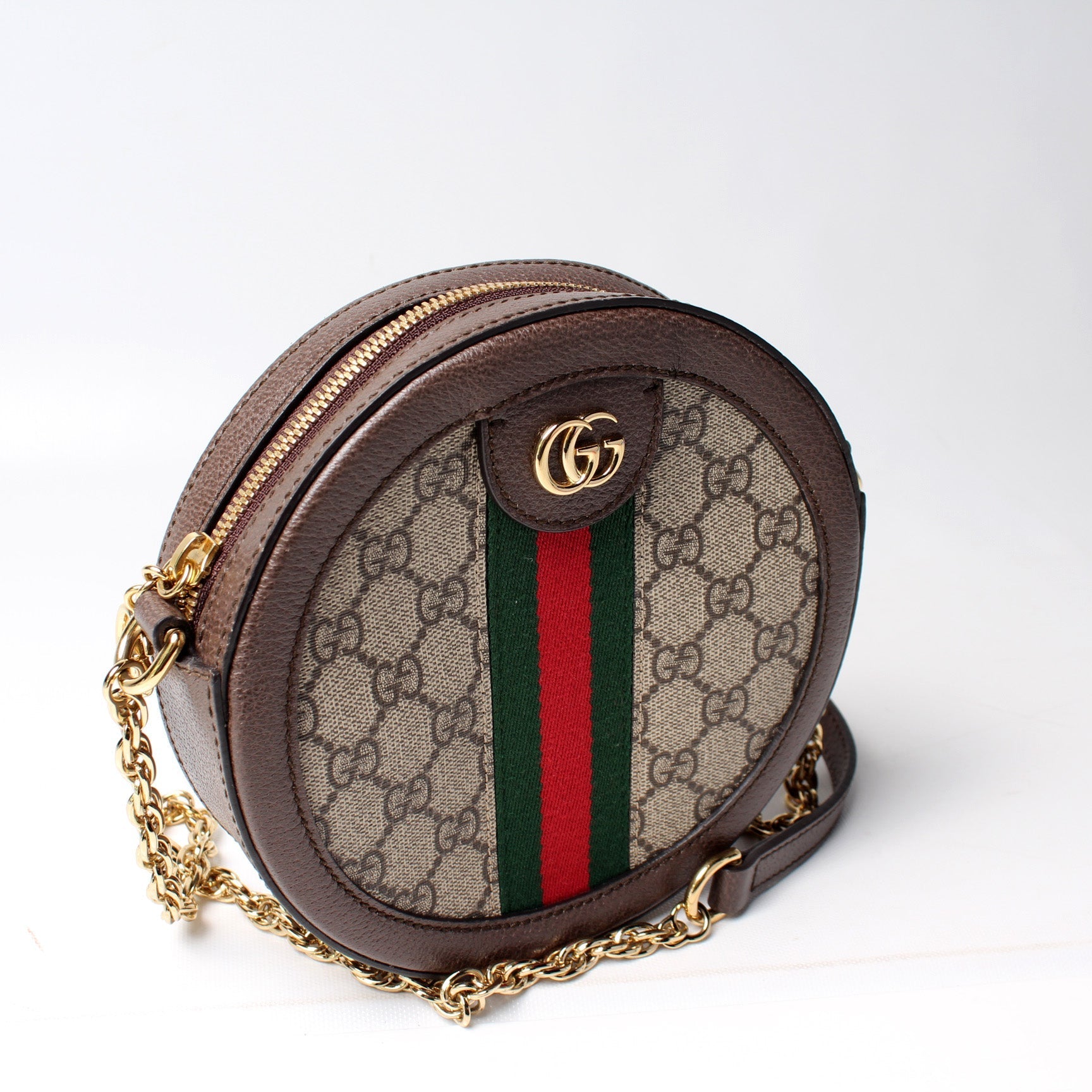 Gucci Ophidia GG Supreme Round Small Crossbody Bag