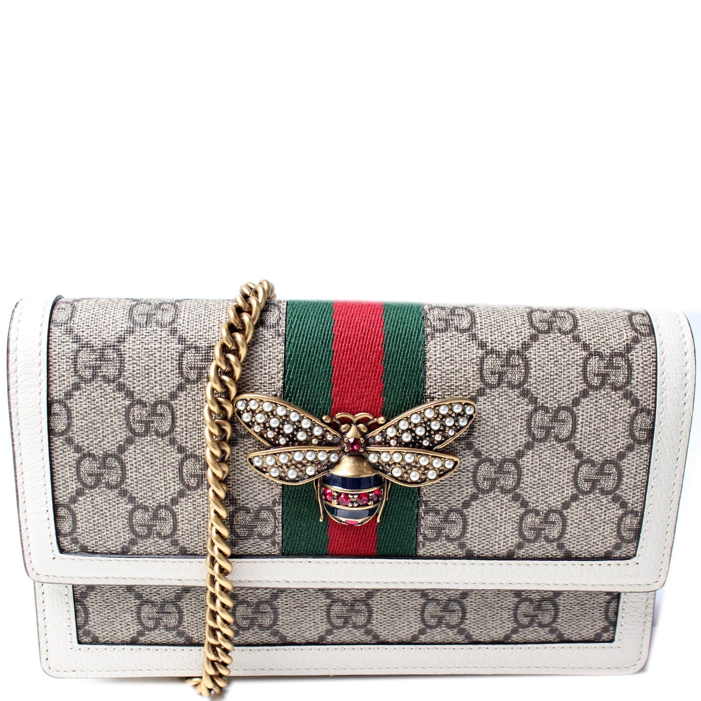 Gucci Queen Margaret Chain Wallet Case