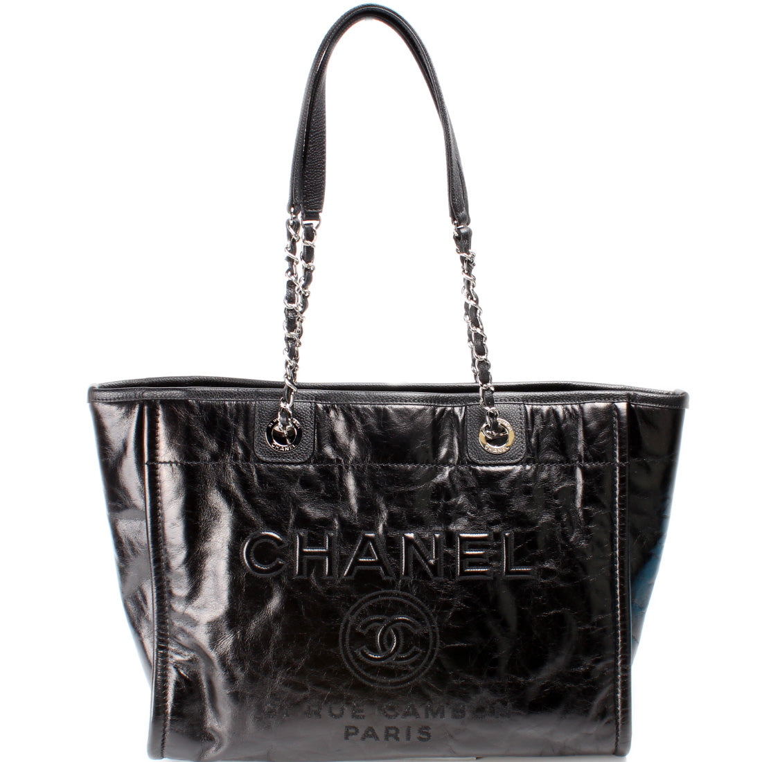 Chanel Deauville Glazed Calf Small Handbag