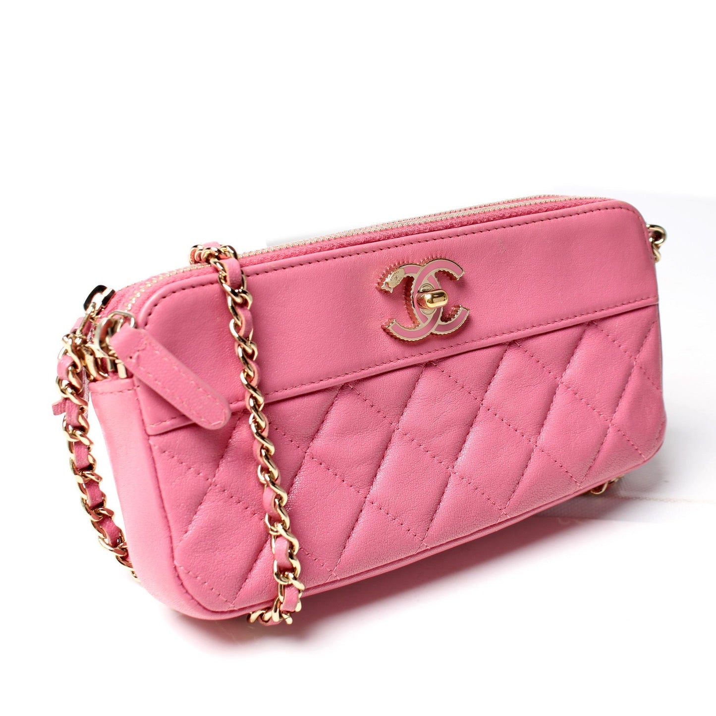 Chanel WOC Double Zip 26M Clutch Bag