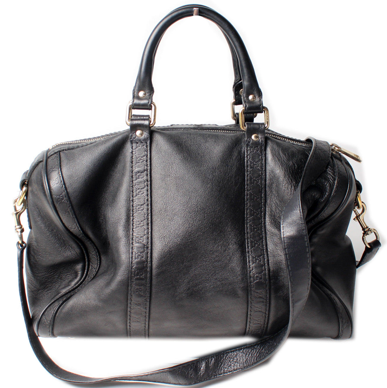 Gucci Boston Leather Travel Bag