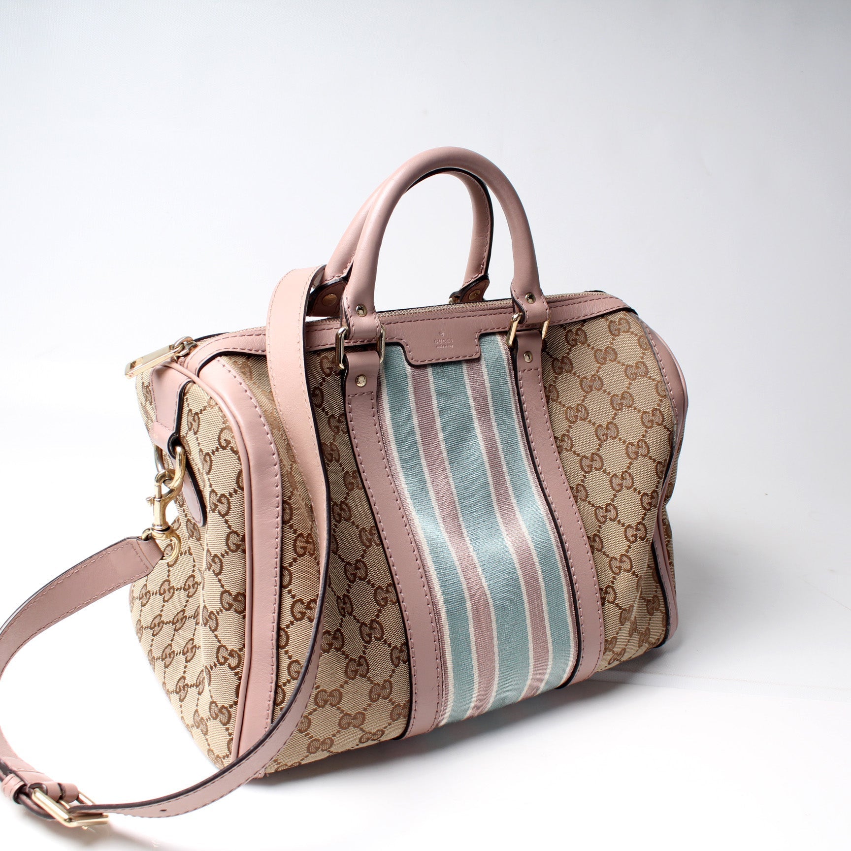 Gucci Boston Canvas Handbag