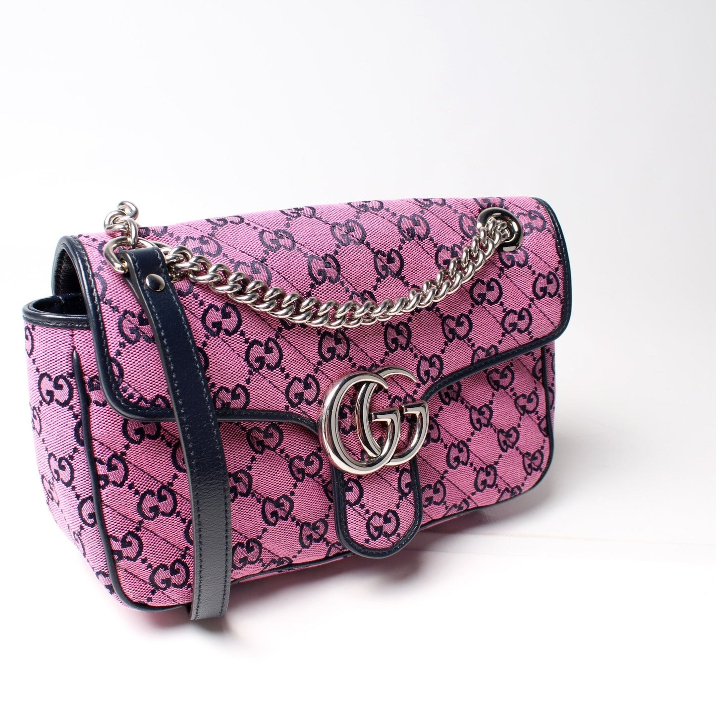 Gucci Marmont Quilted Canvas Small Flap Shoulder Bag