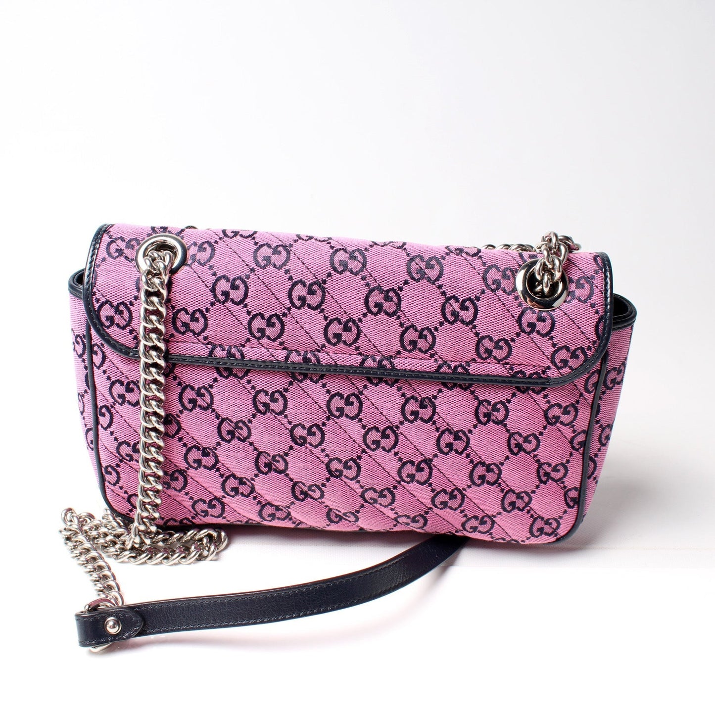 Gucci Marmont Quilted Canvas Small Flap Shoulder Bag
