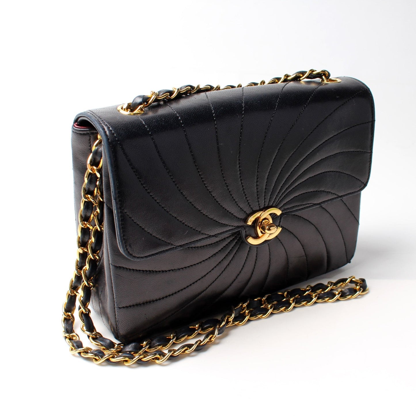 Chanel Flap Swirl Quilted Lambskin Handbag