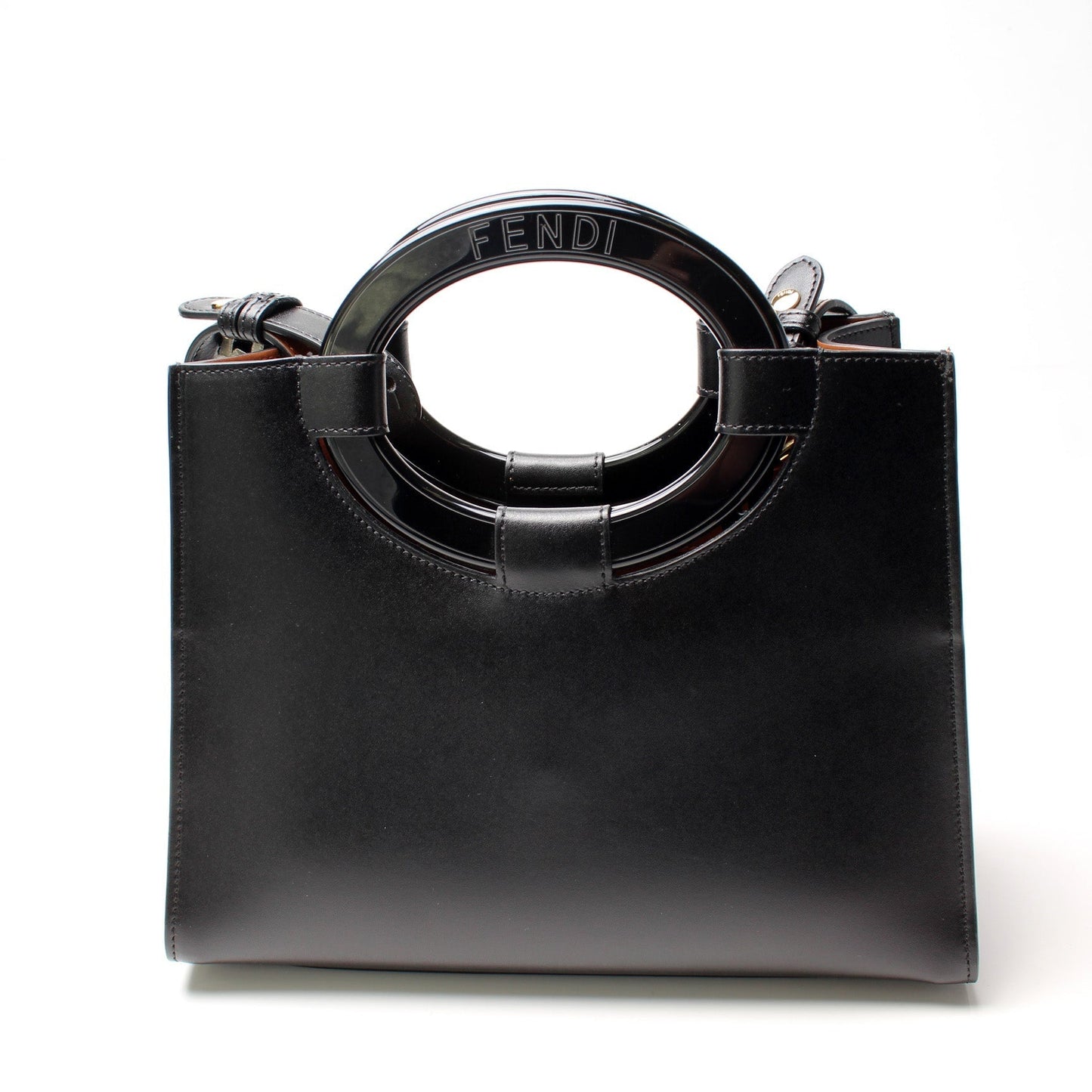 Fendi 8Bh353 Runway Shopper Bag Leather Small Travel Bag