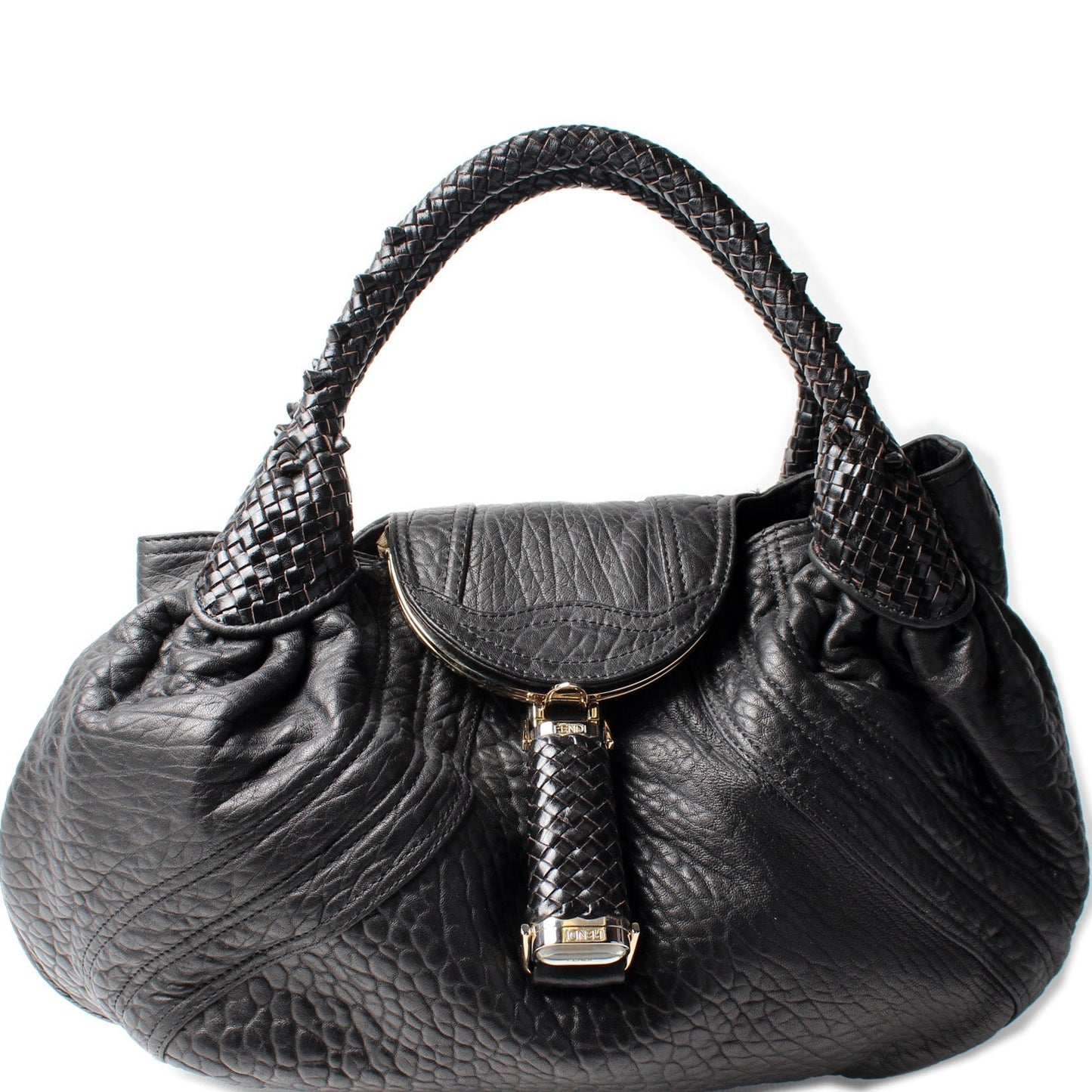 Fendi 8Br511 Spy Bag Leather Travel Bag