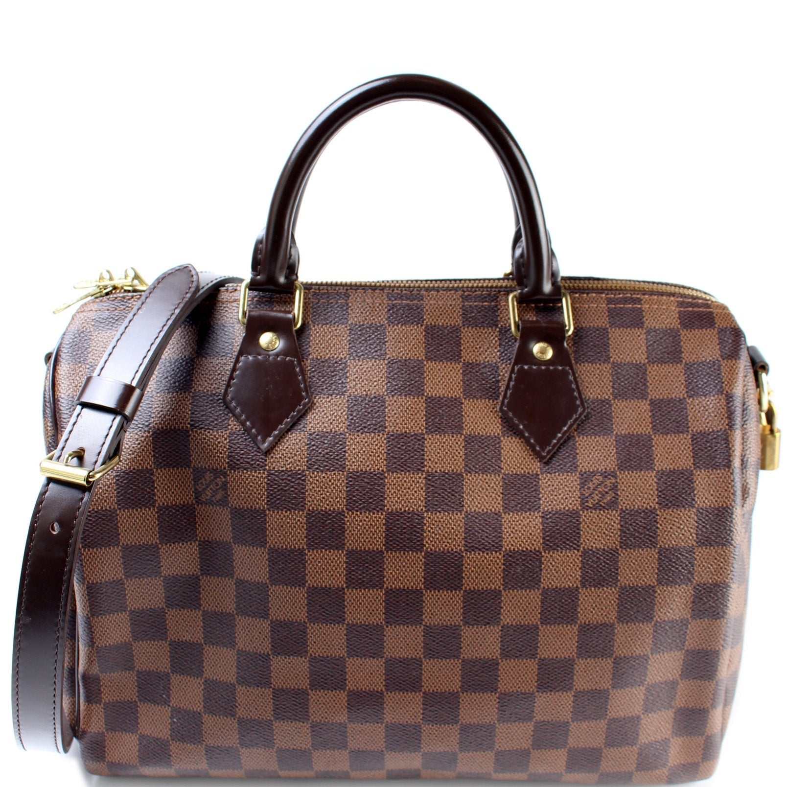 Louis Vuitton Speedy 30 Bandouliere Ebene Damier Handbag Ebene 7