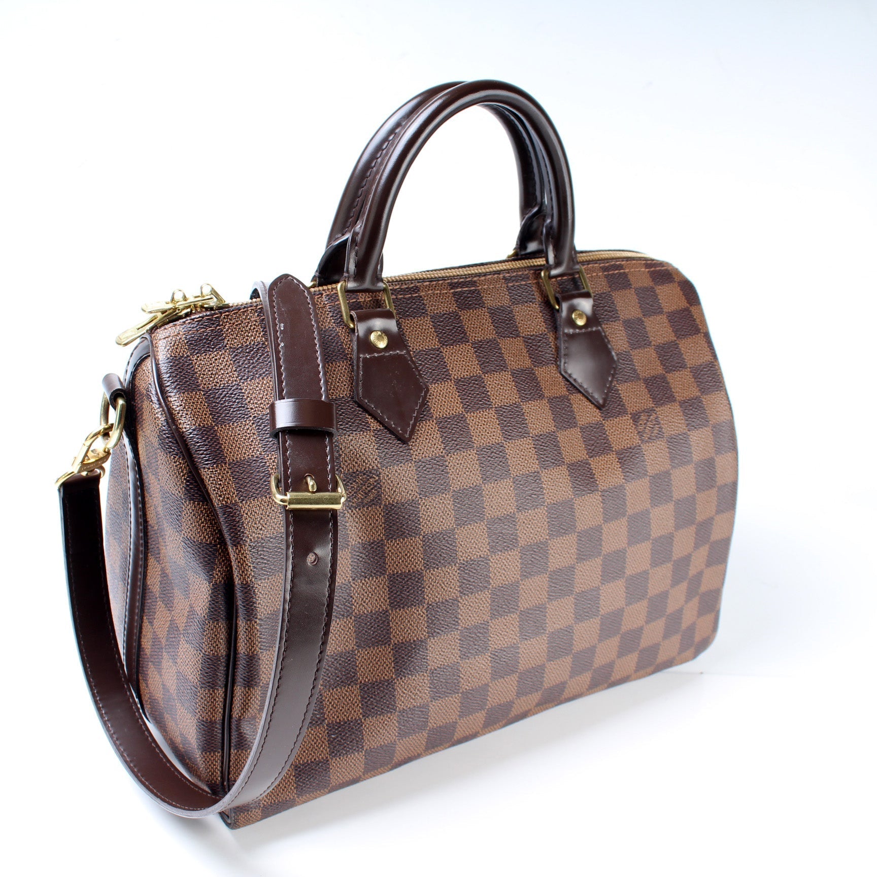 Louis Vuitton Speedy 30 Bandouliere Ebene Damier Handbag Ebene 7