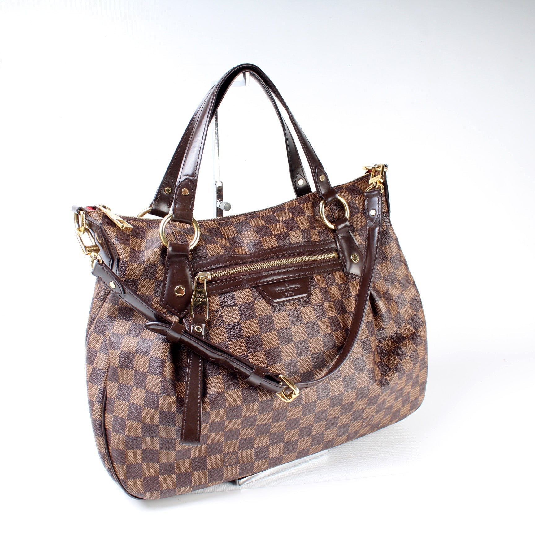Louis Vuitton Evora MM Ebene Damier Handbag Ebene 7