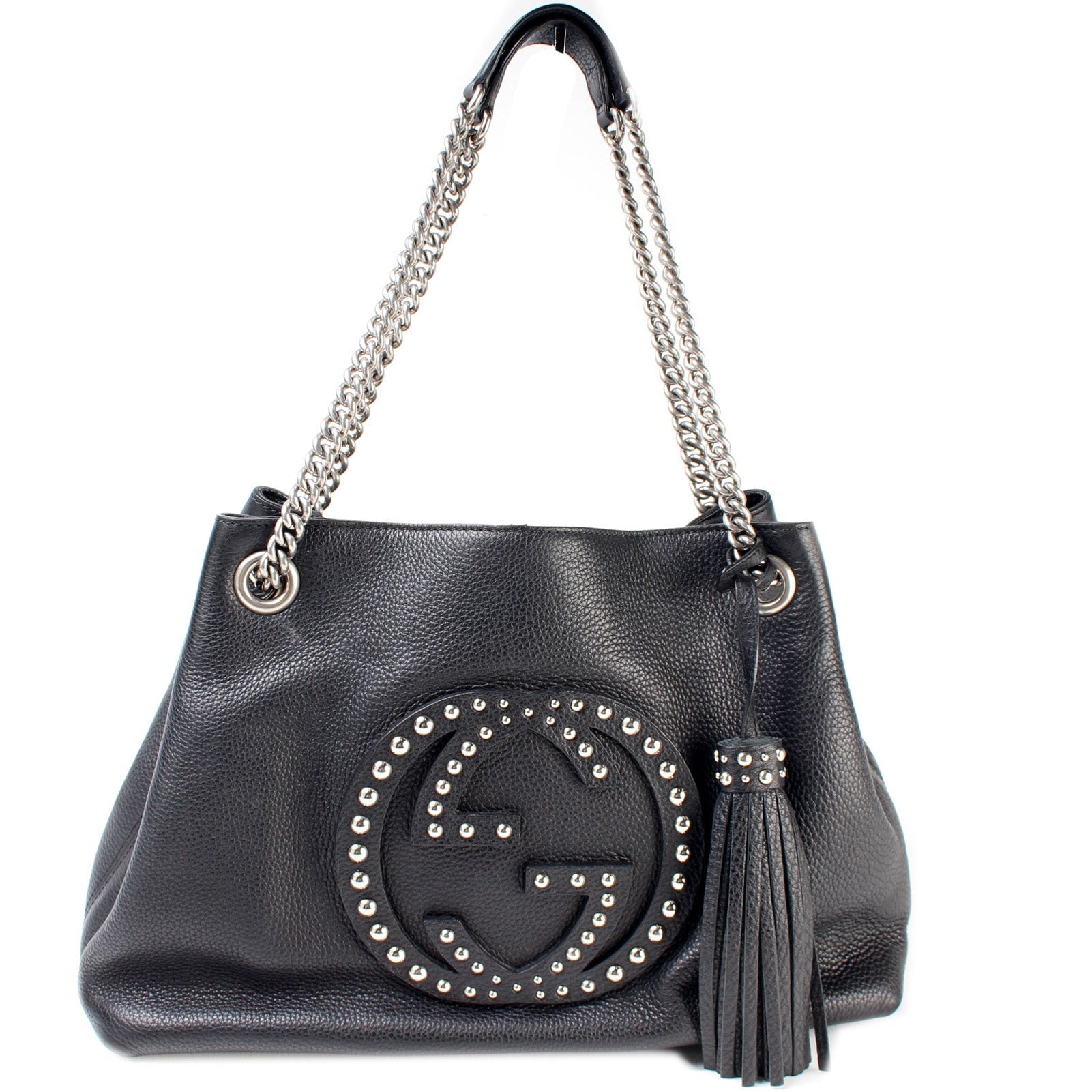Gucci Soho Studded Leather Medium Shoulder Bag