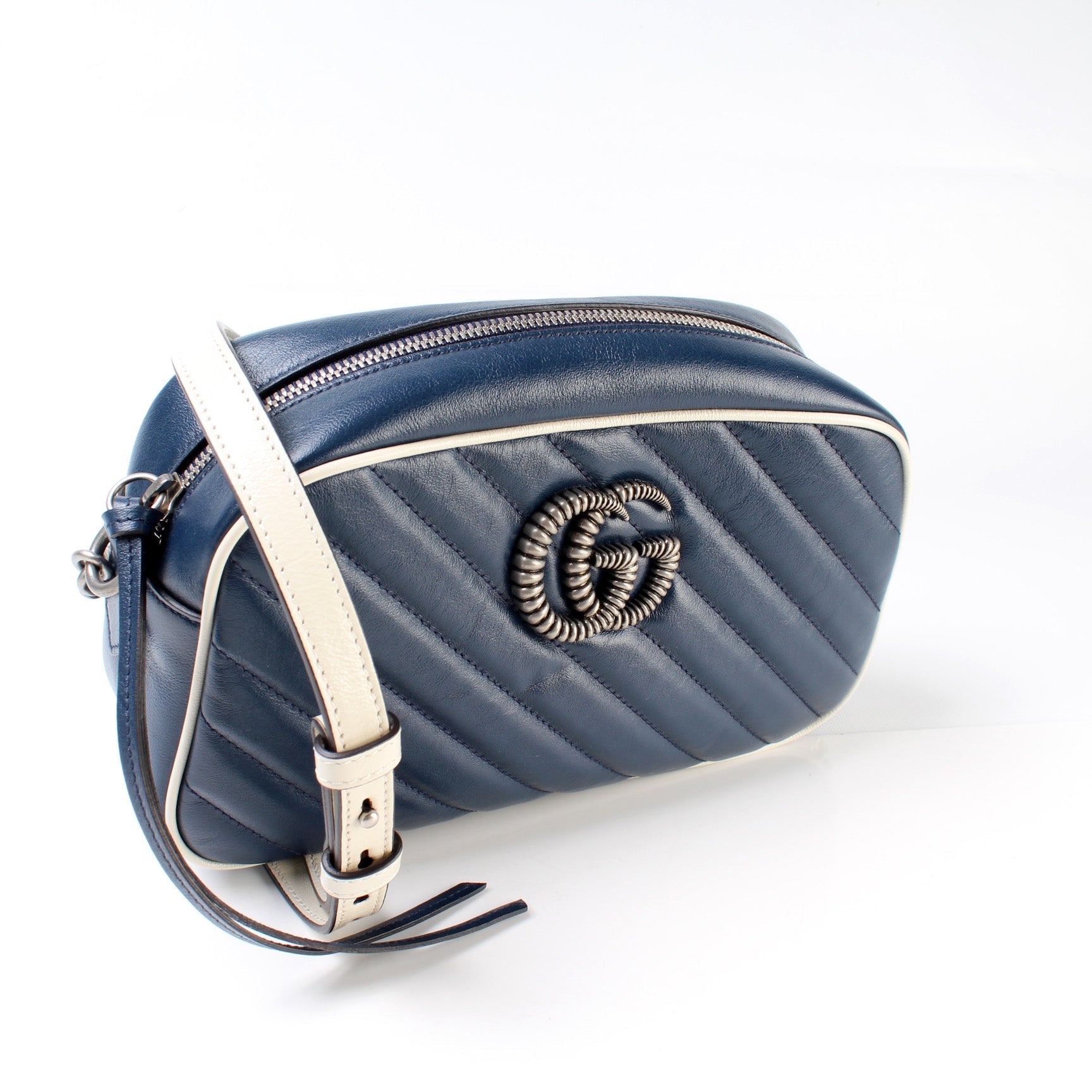 Gucci Marmont Torchon Camera Leather Small Crossbody Bag