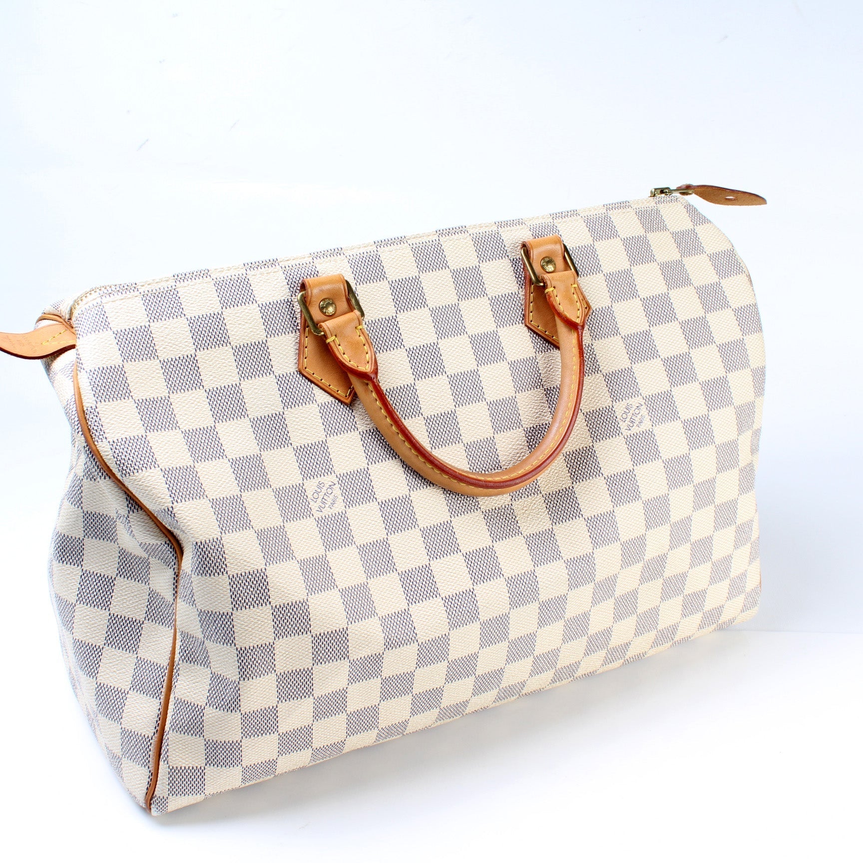 Louis Vuitton Speedy 35 Azur Damier Handbag Azur 2