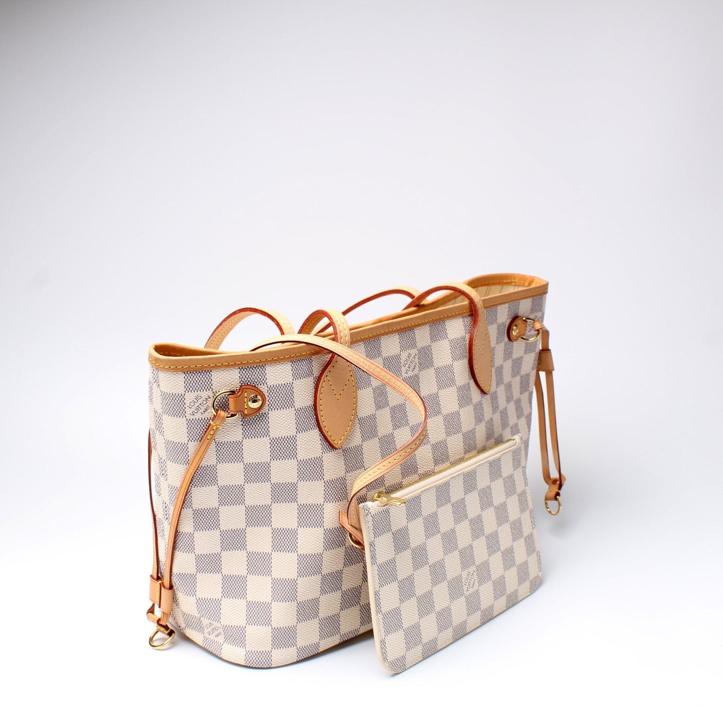 Louis Vuitton Neverfull W PM Azur Wallet Case
