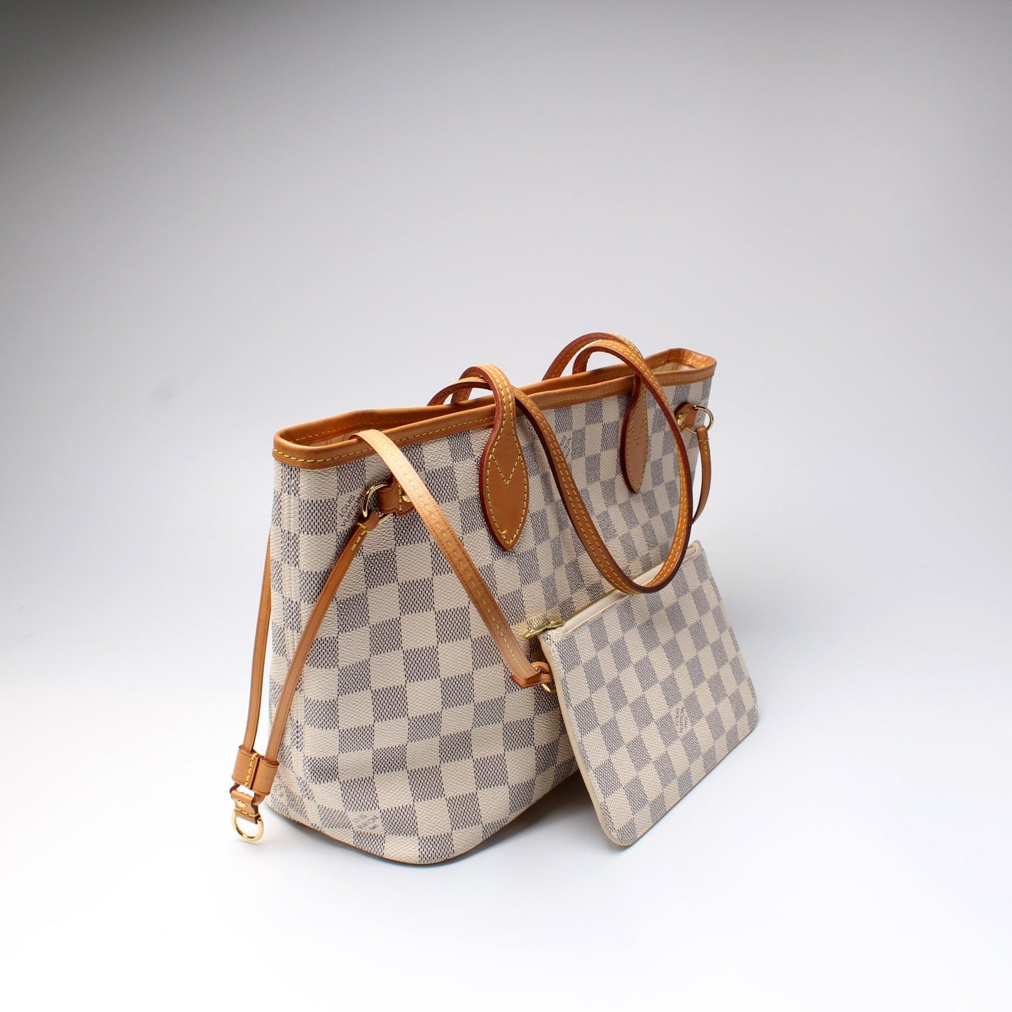 Louis Vuitton Neverfull W PM Azur Wallet Case Pm Azur