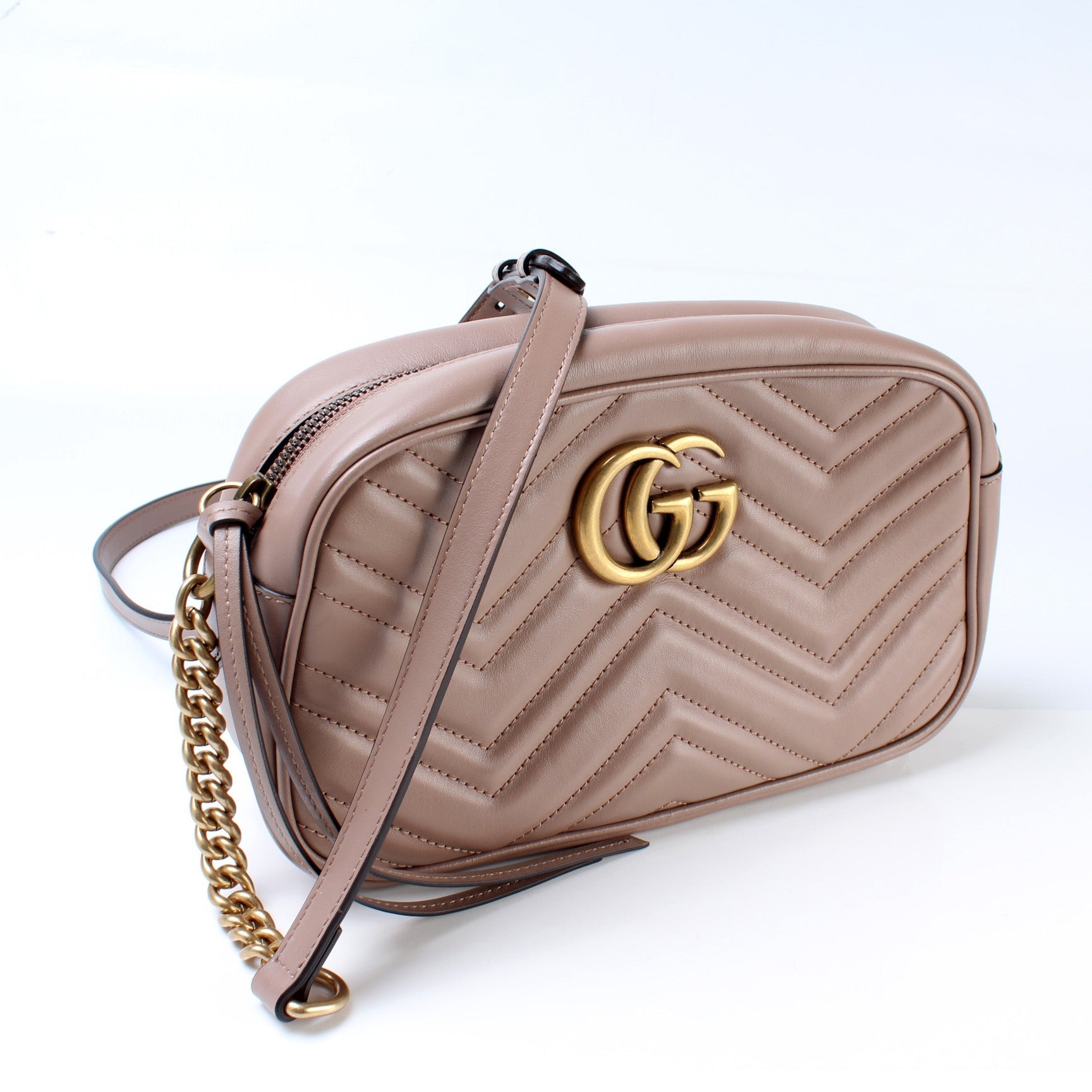 Gucci Marmont Camera Leather Small Crossbody Bag Bag 14